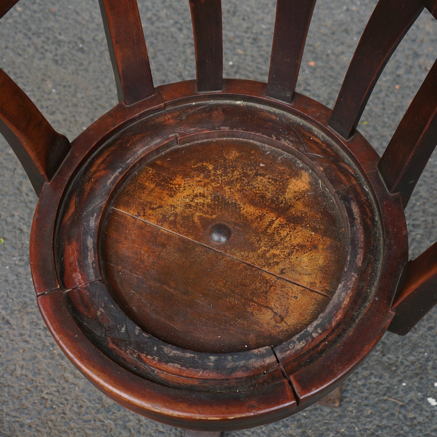 Rare Antique Captains Chair by B.L.Marble