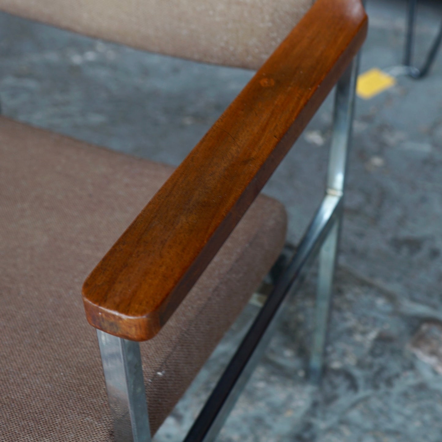 Midcentury Chrome and Teak Chair