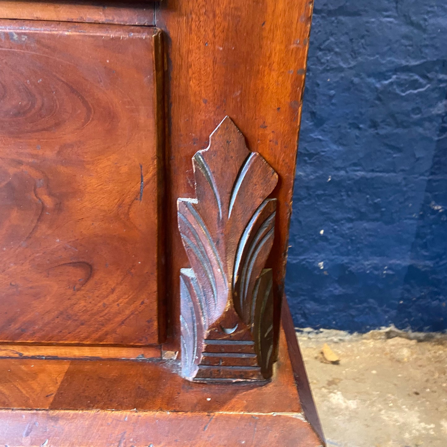 Victorian Mahogany Veneer Highchest - scotch chest