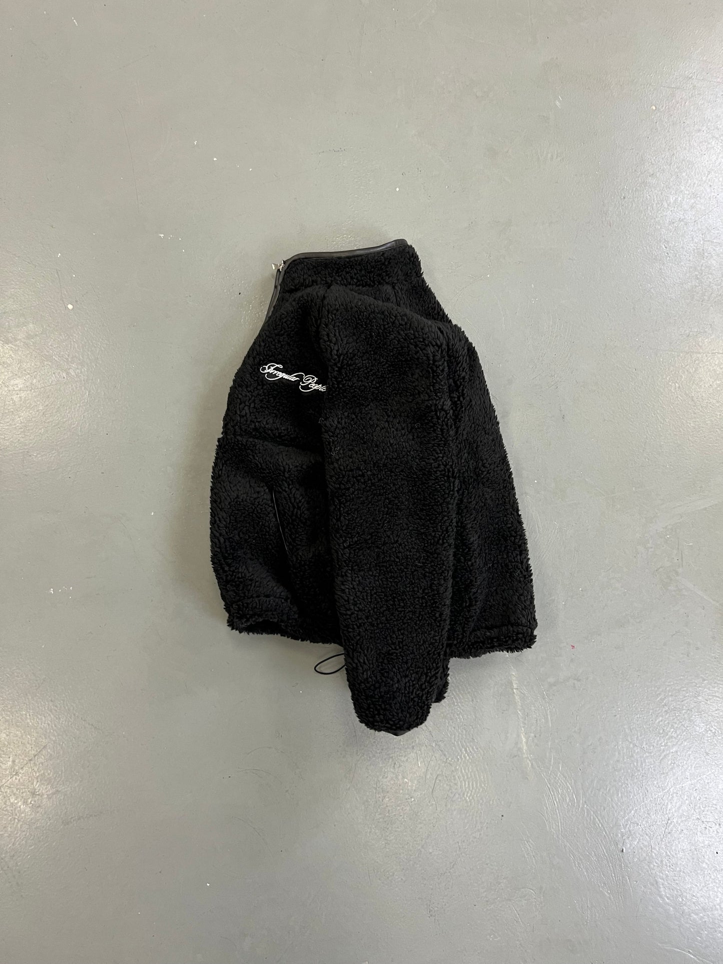 Black Wool Blend Fleece
