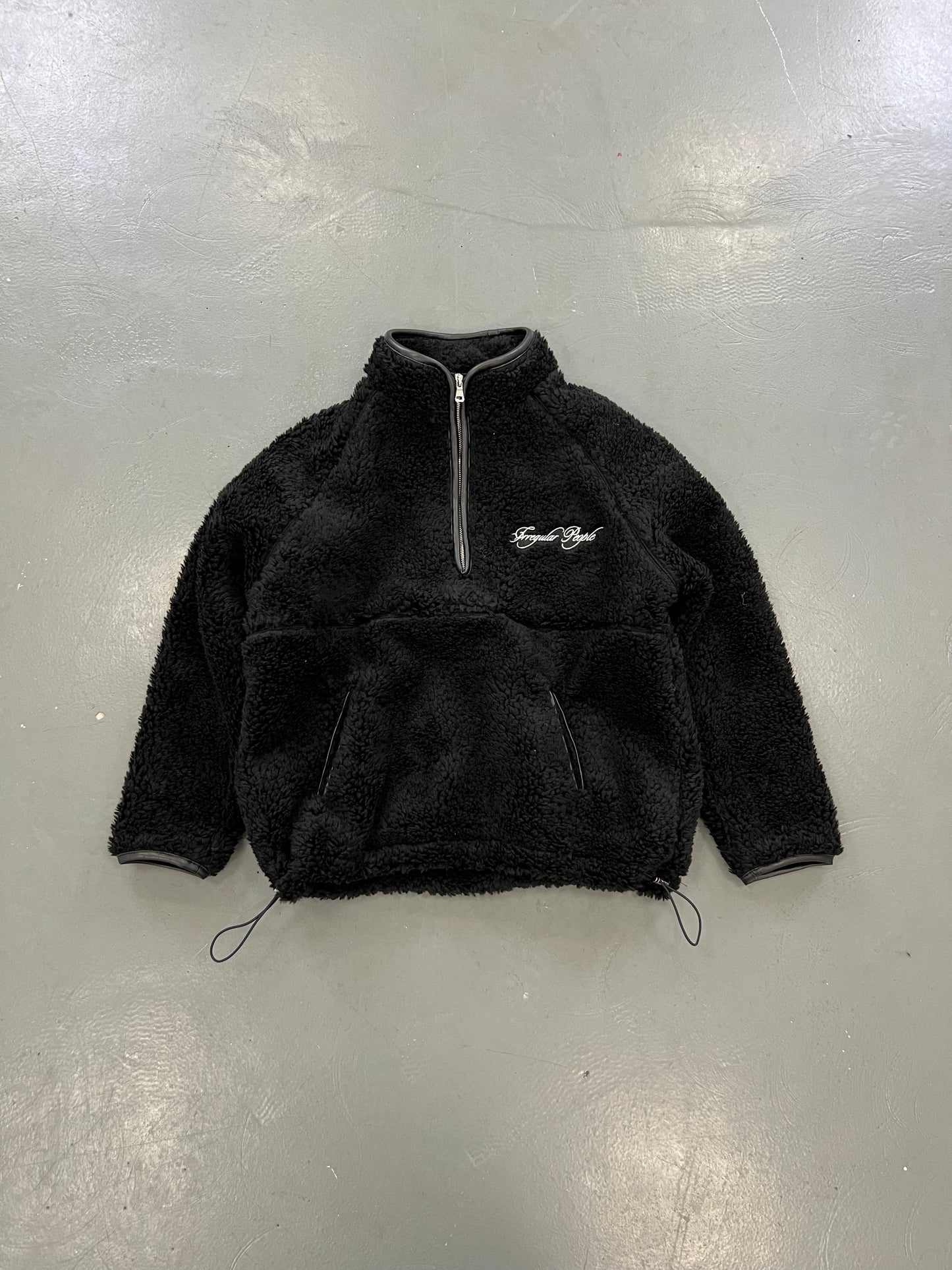 Black Wool Blend Fleece