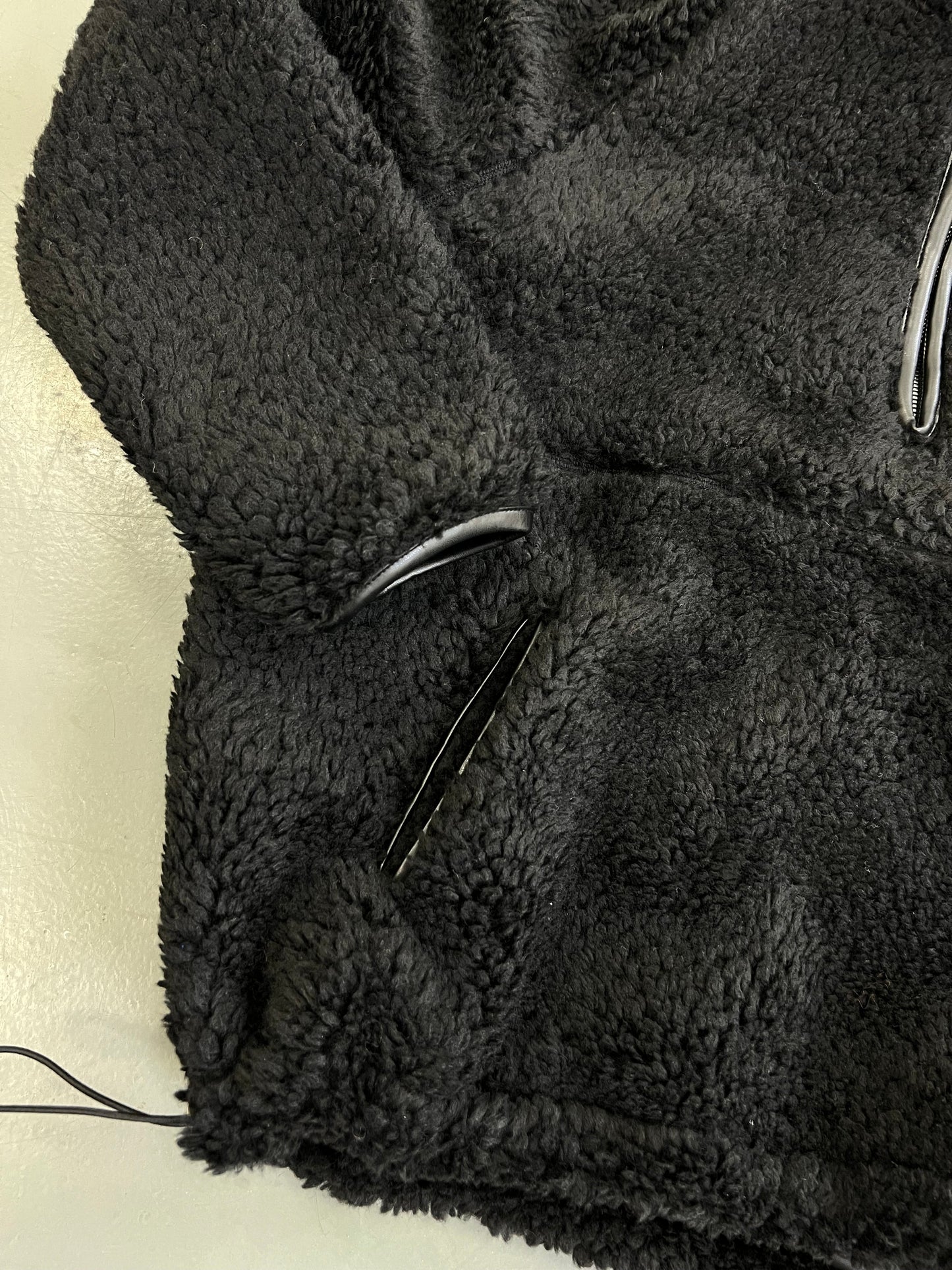 Black Wool Blend Fleece