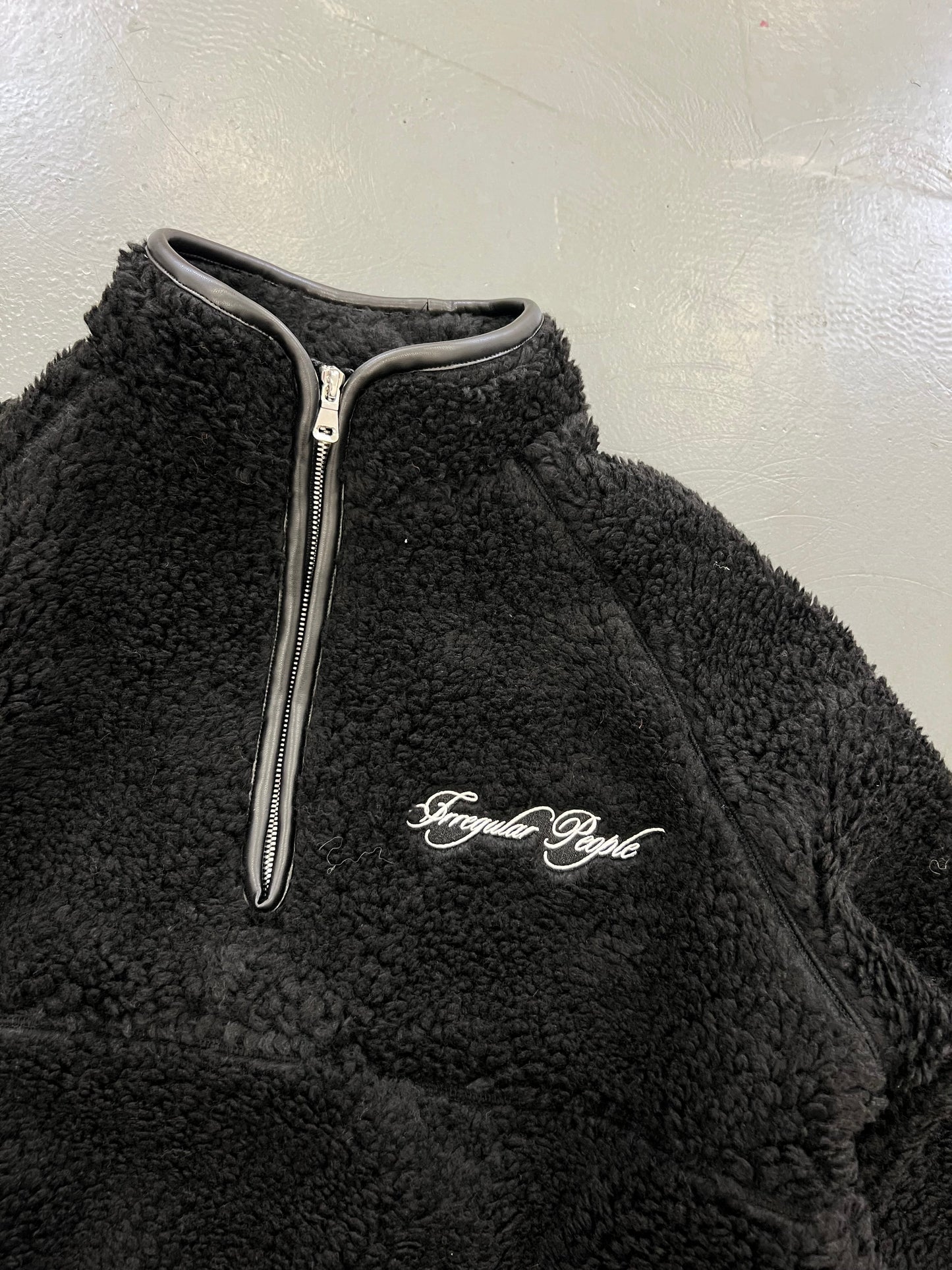 Black Wool Blend Fleece