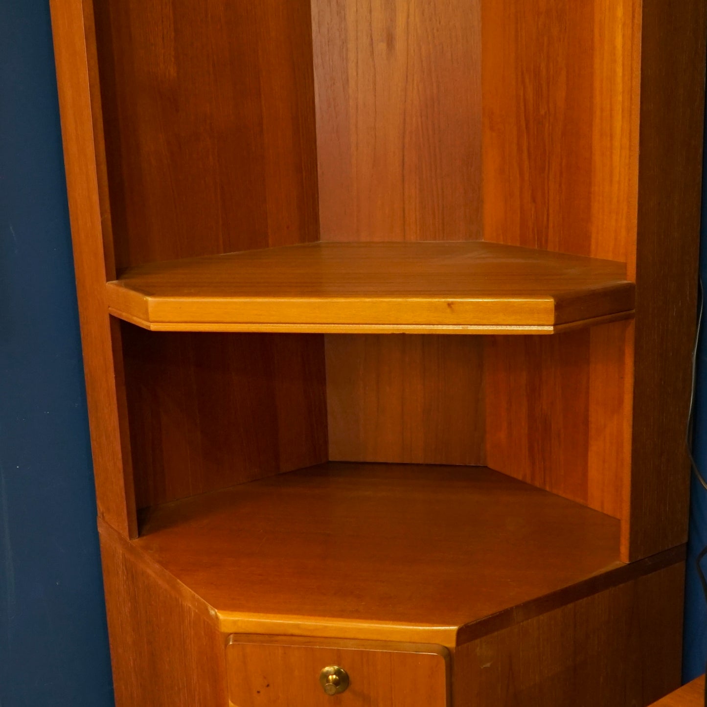 Midcentury Teak Corner Wall Unit