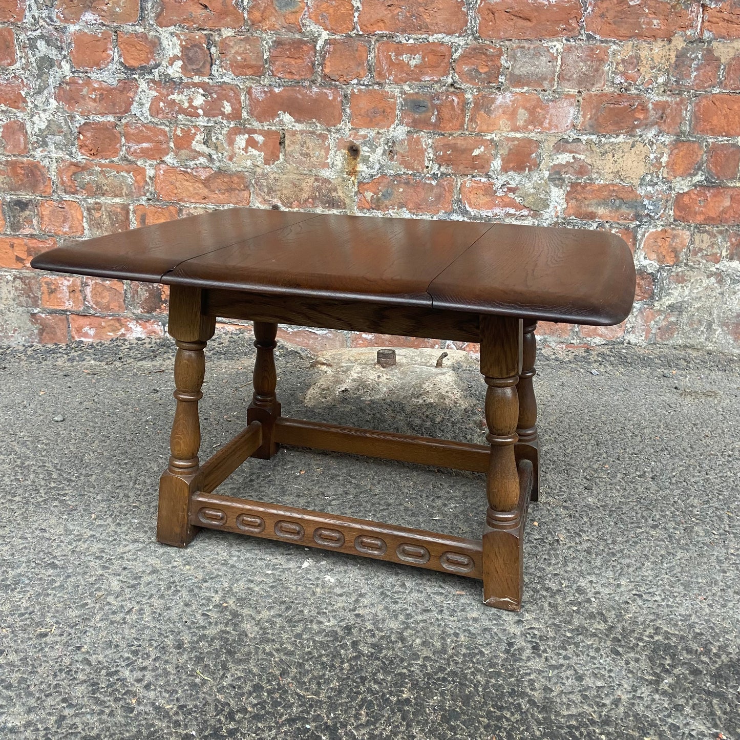 Utility Furniture Oak Swivel Drop leaf Coffee Table