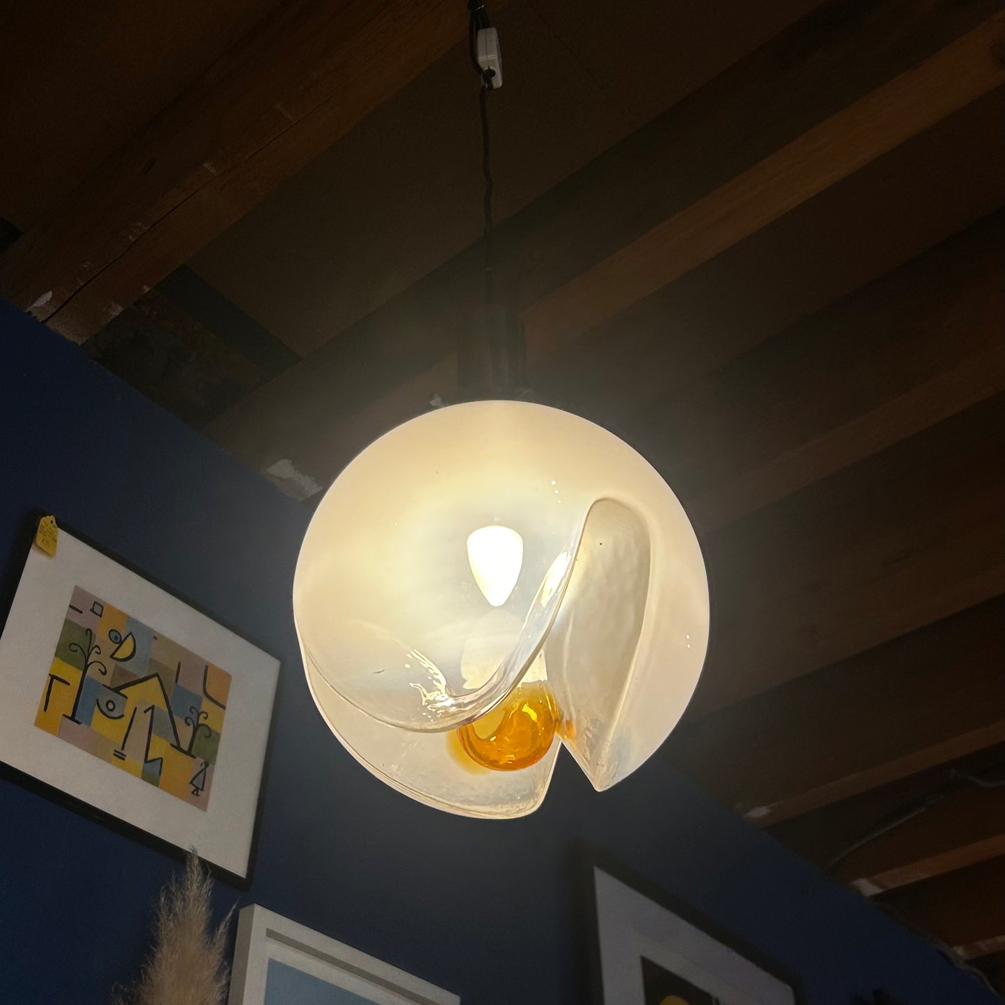 Rare Mazzega Murano Pendant Light