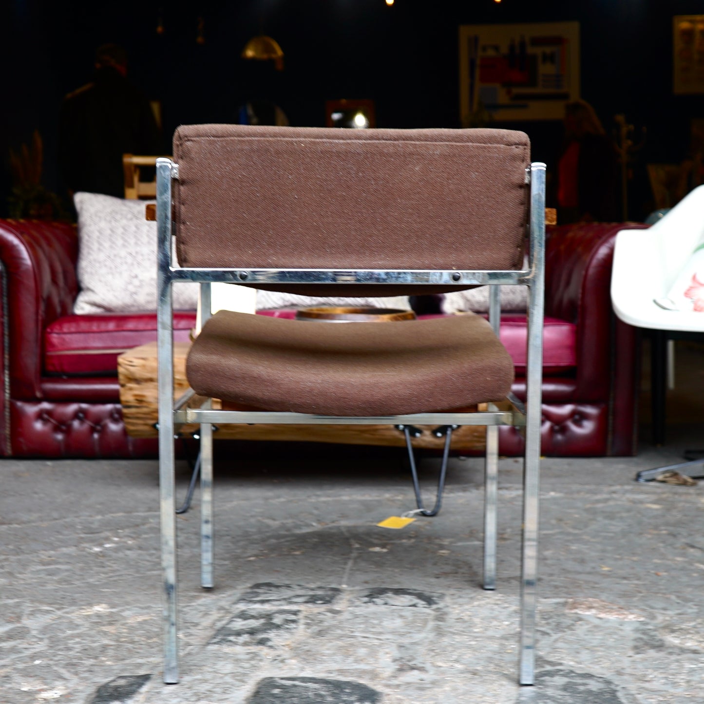 Midcentury Chrome and Teak Chair