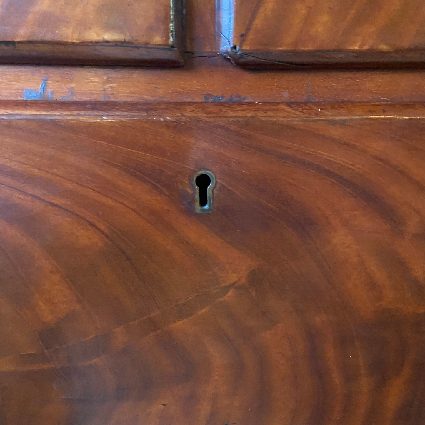 Victorian Mahogany Veneer Highchest - scotch chest