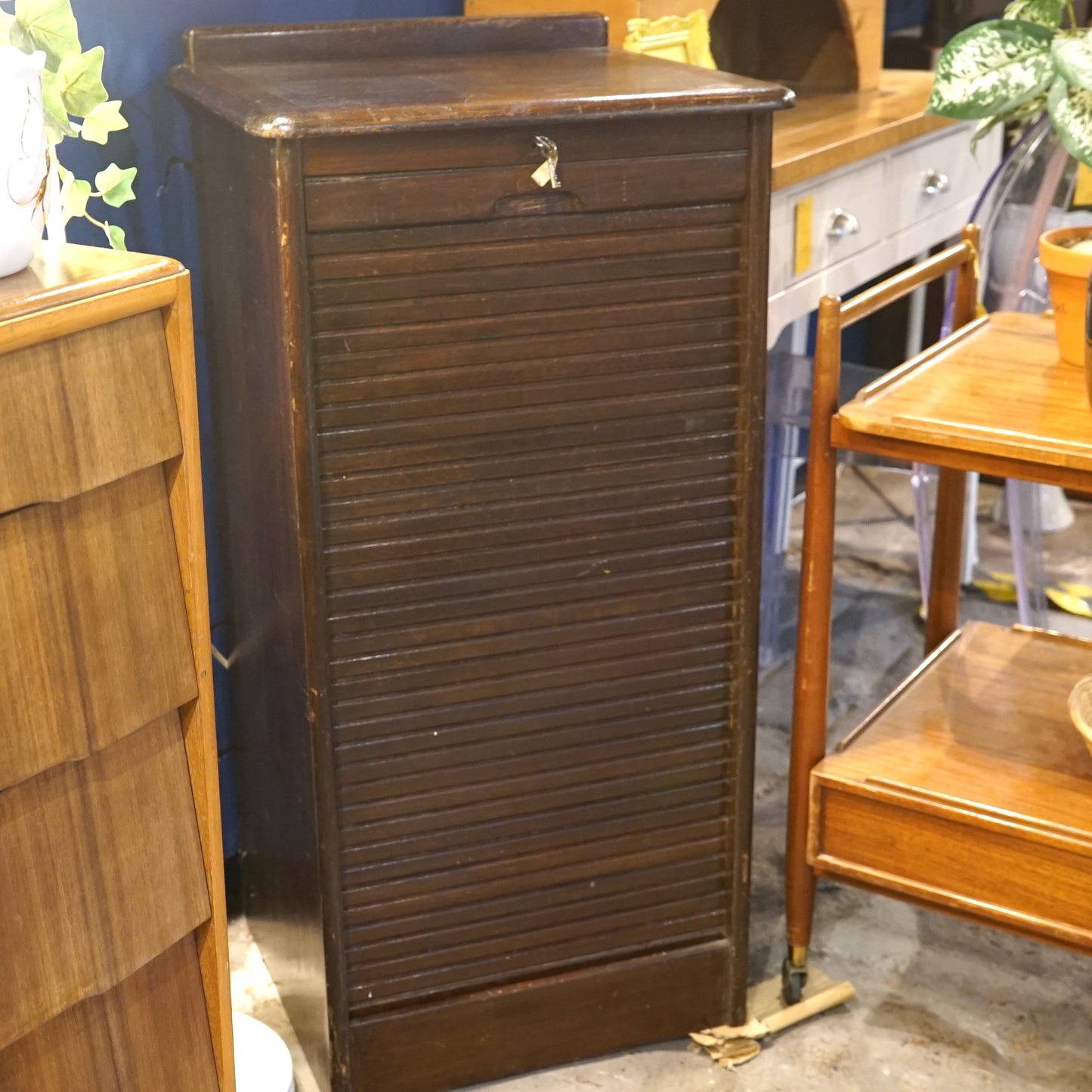 1940s Abbess Tambour Filing Cabinet
