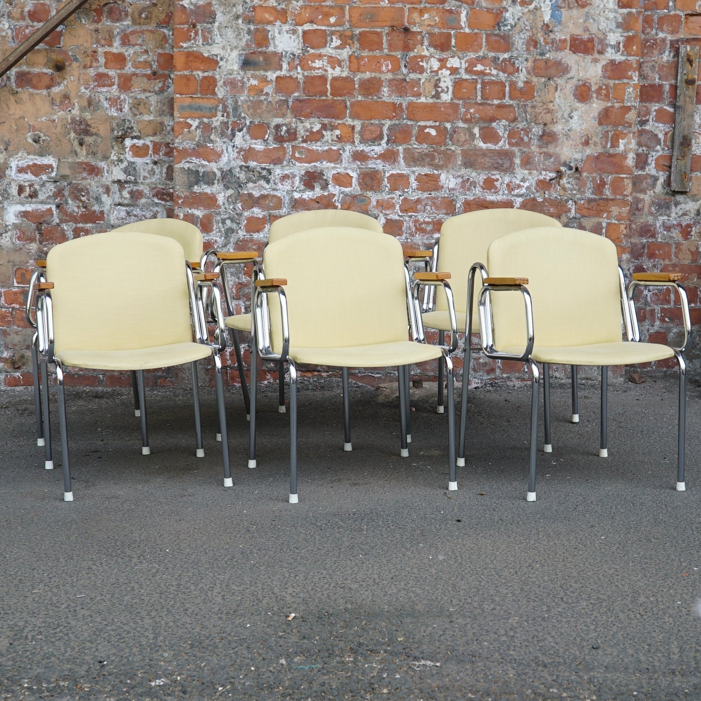 Rare Set of 6 Midcentury Hungarian Tubular Chairs