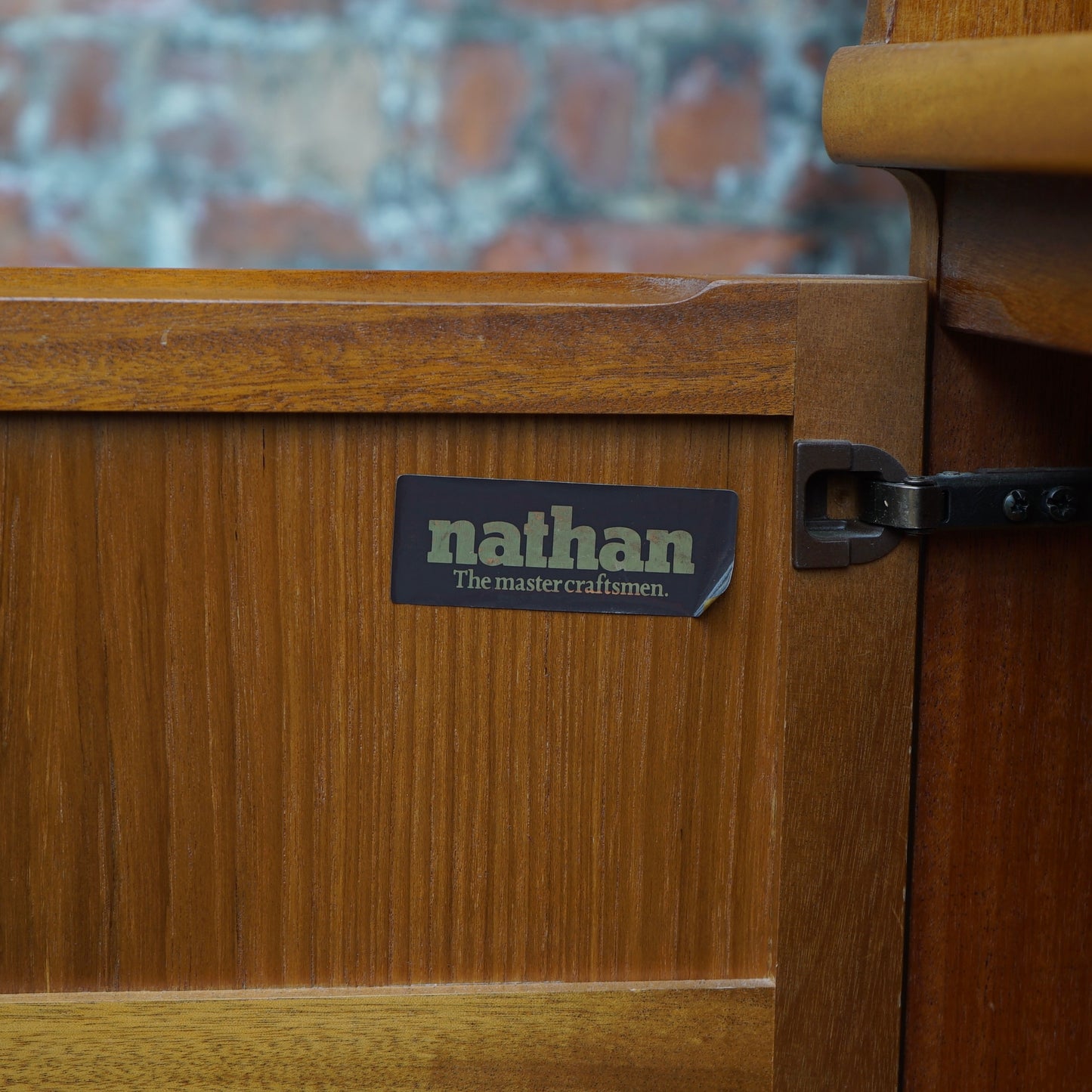 Midcentury Teak Nathan Squares Media Unit