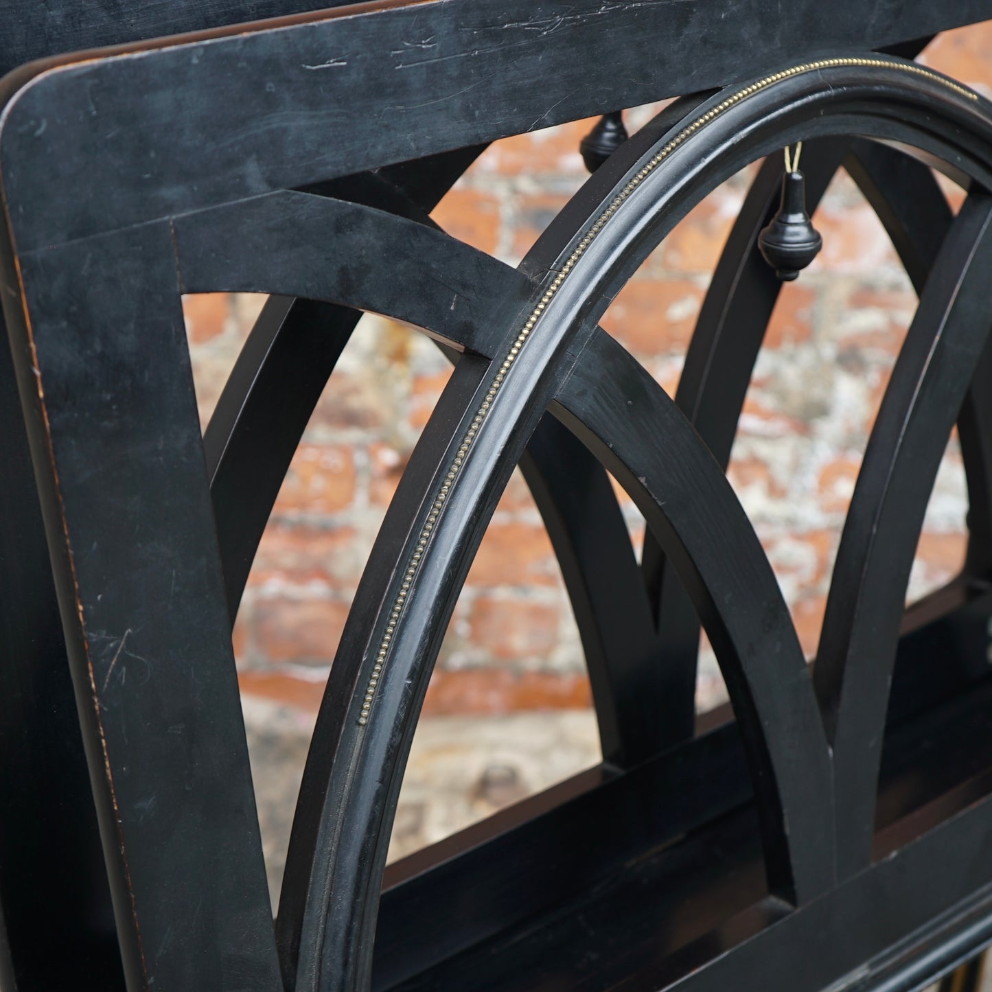 Antique Victorian Black Folio Stand