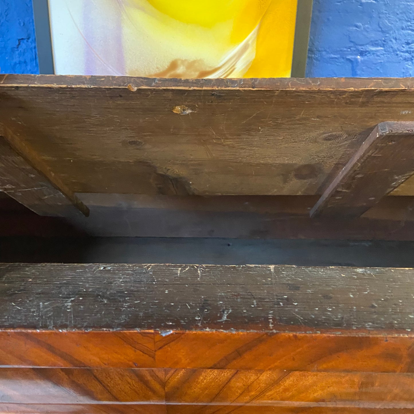 Victorian Mahogany Veneer Highchest - scotch chest