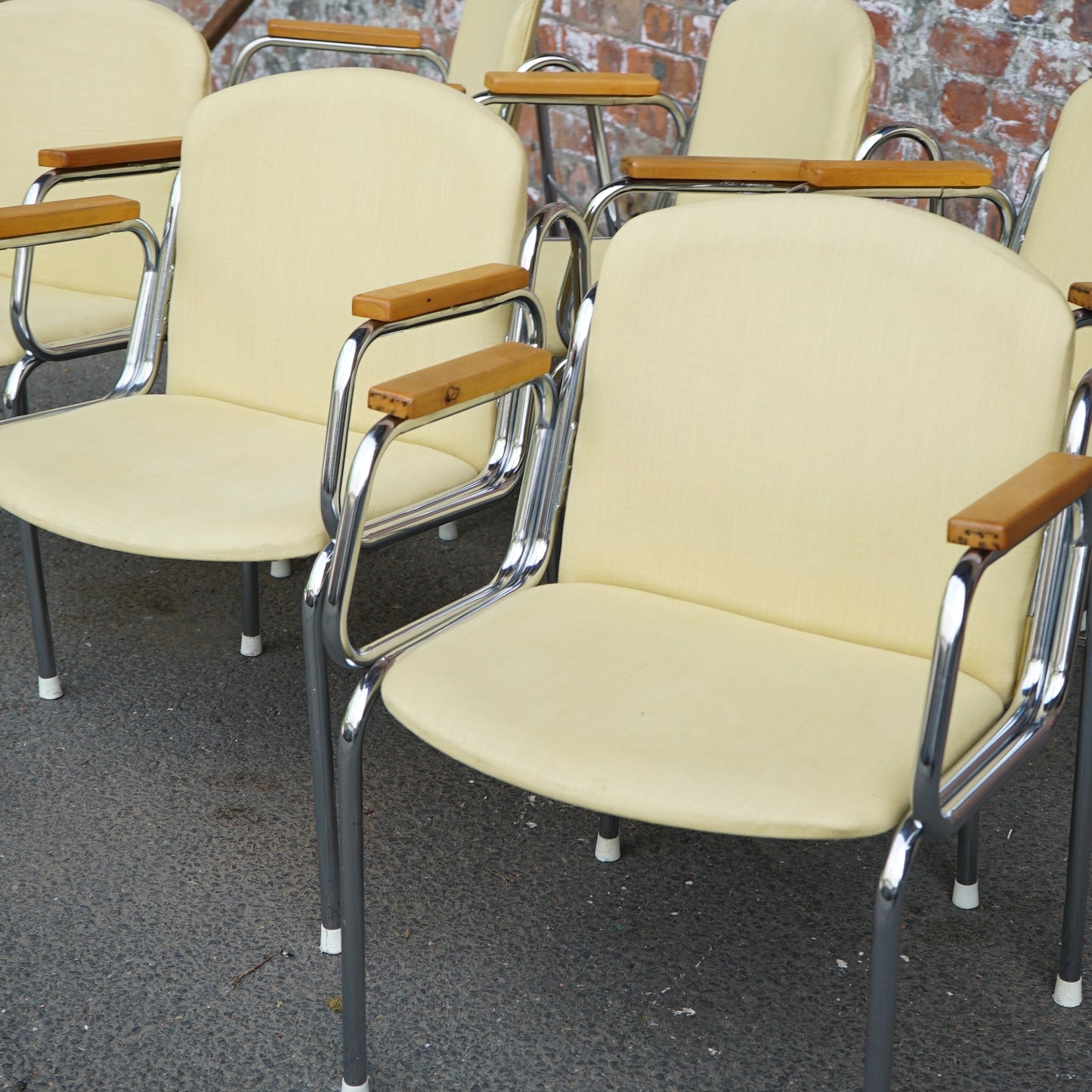 Rare Set of 6 Midcentury Hungarian Tubular Chairs
