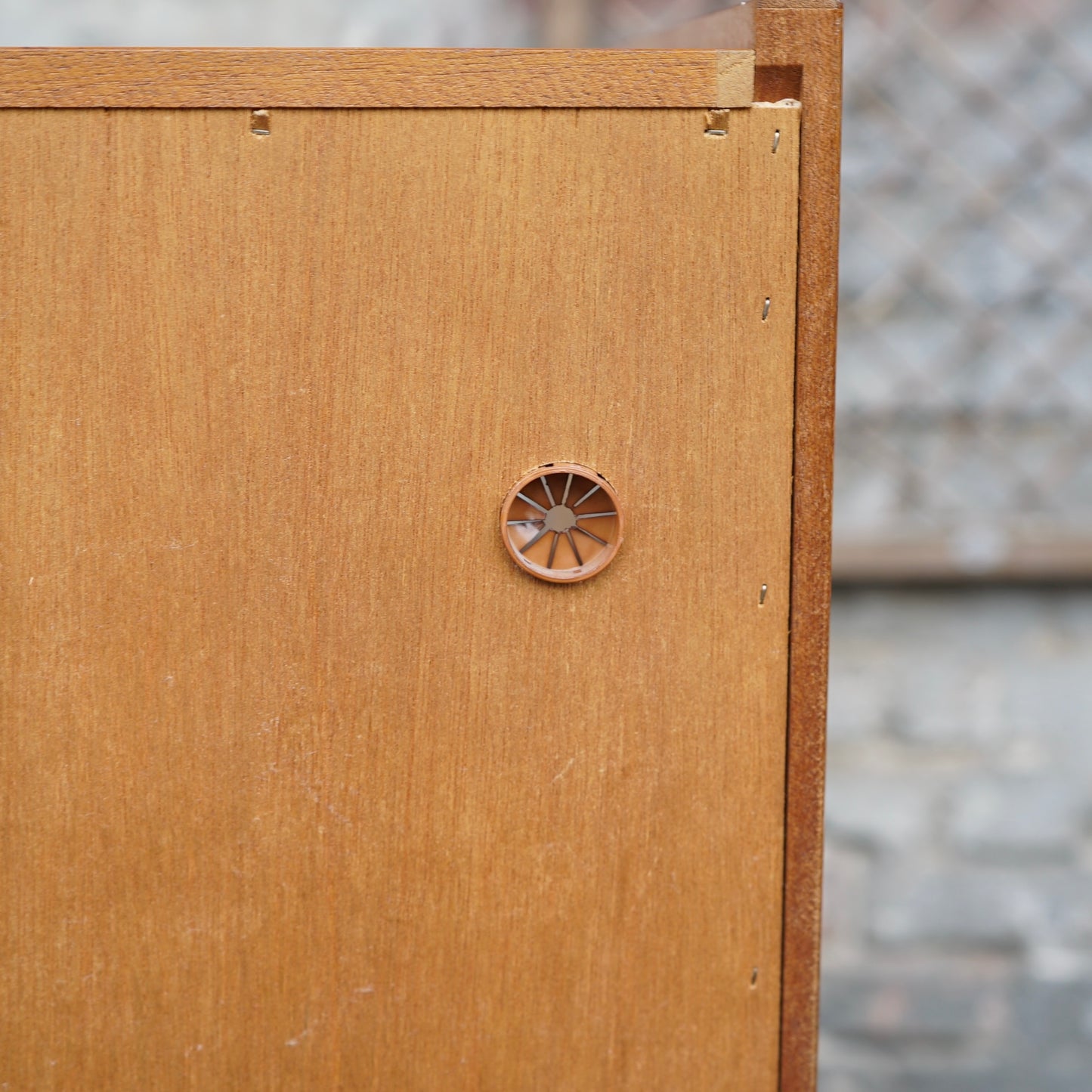 Midcentury Teak Nathan Squares Media Unit
