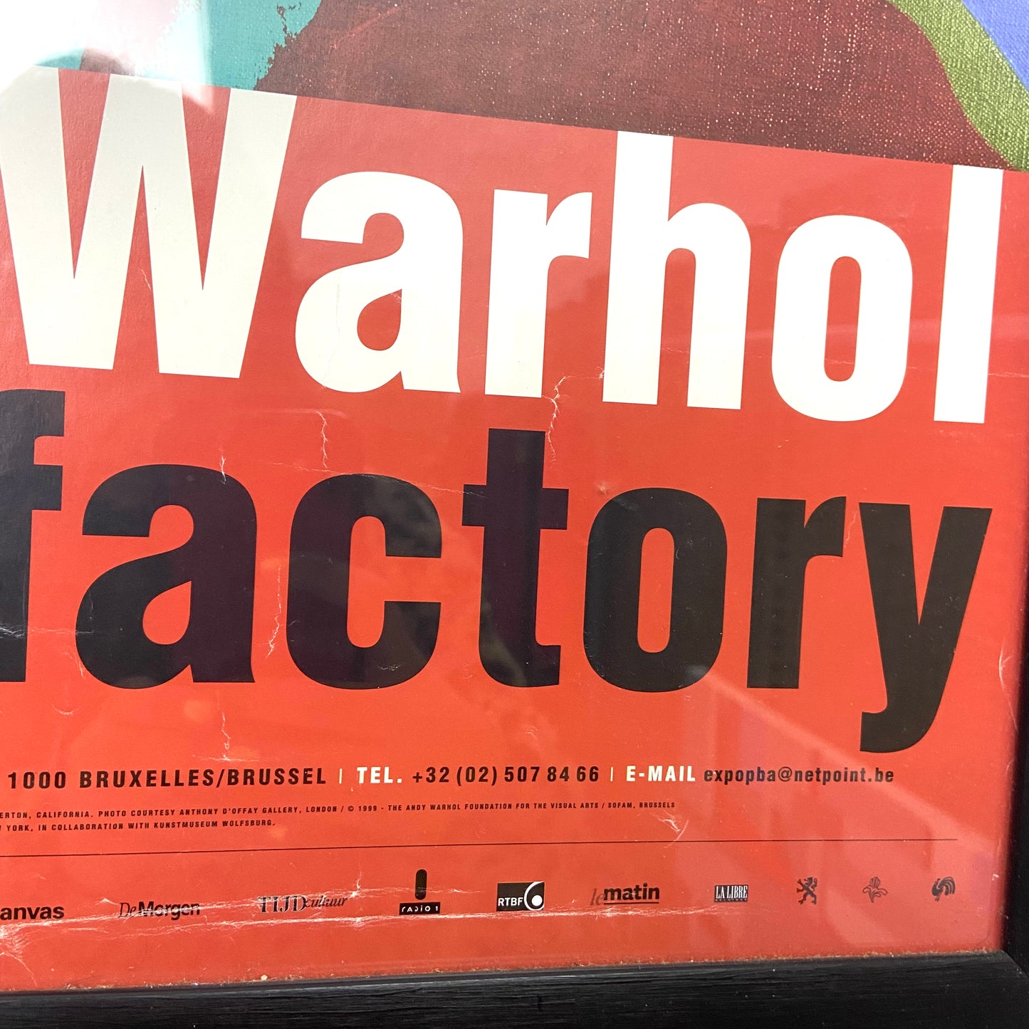 Original 1999 Warhol ‘a factory’ framed poster
