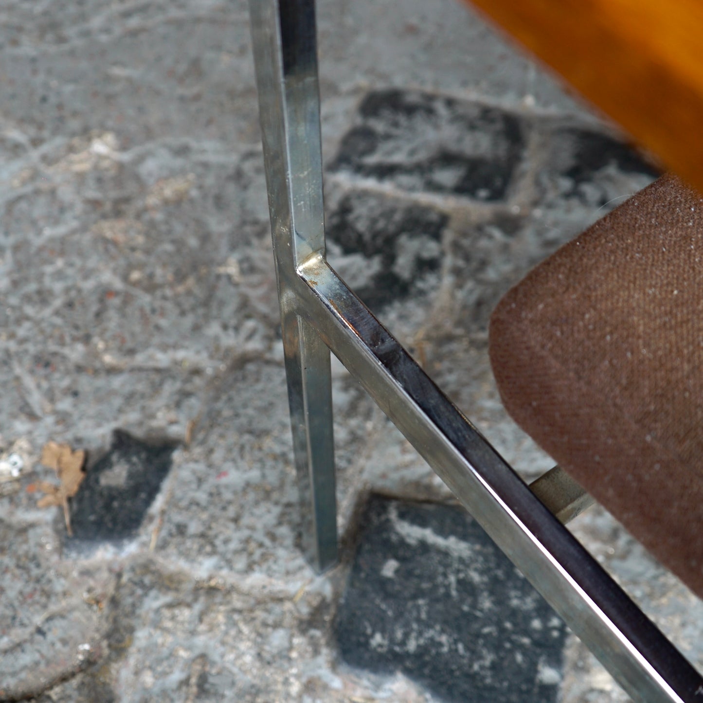 Midcentury Chrome and Teak Chair