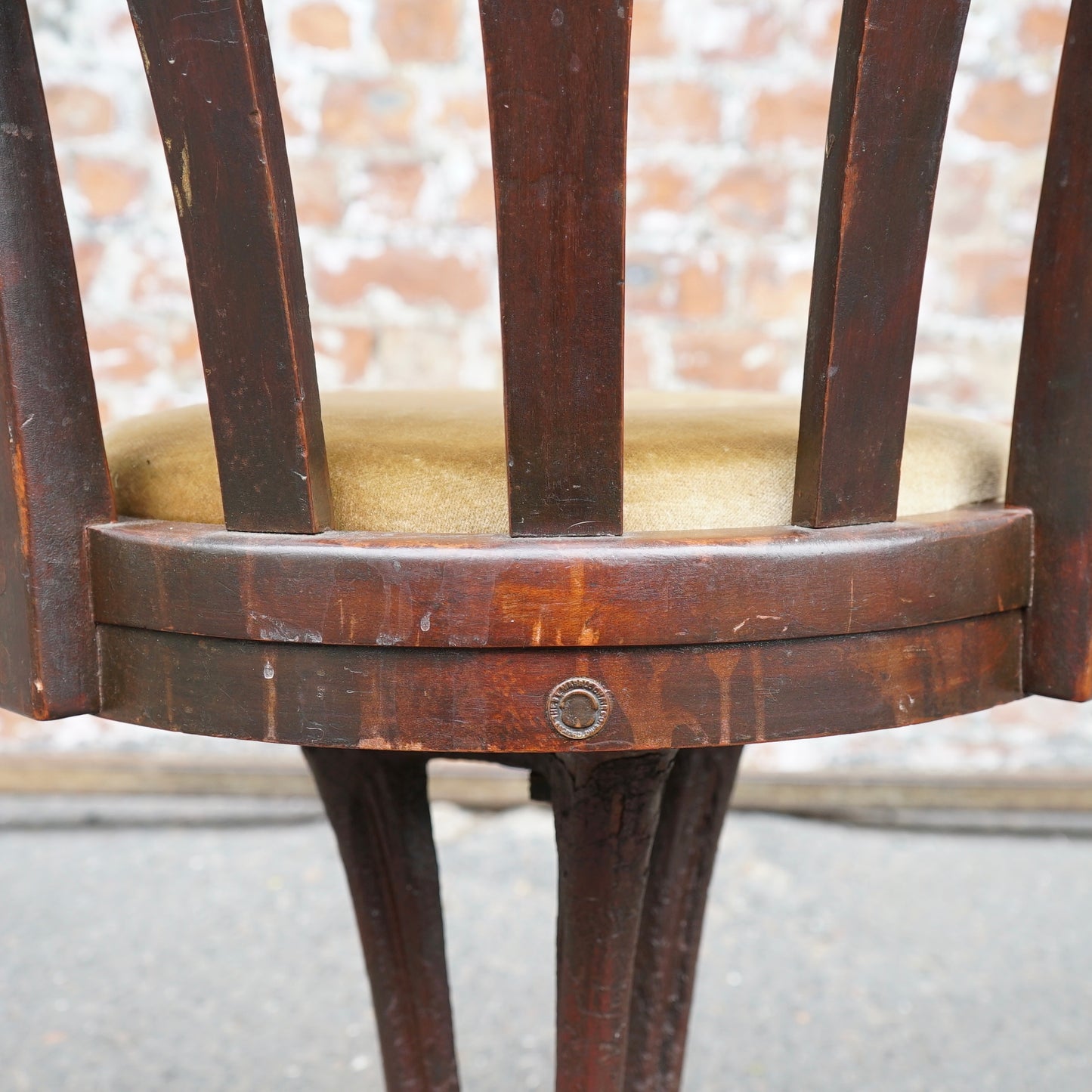 Rare Antique Captains Chair by B.L.Marble