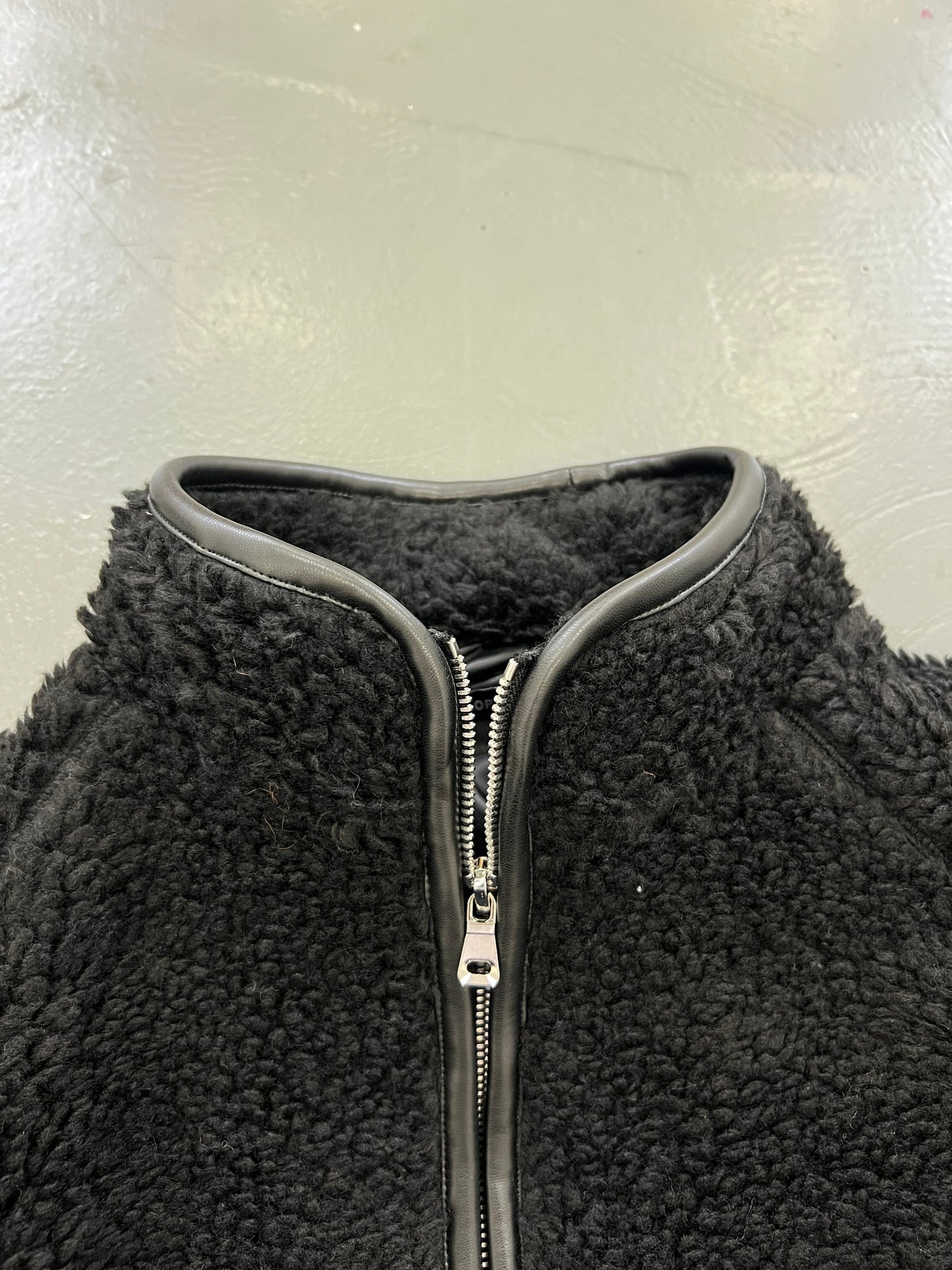 Black Wool Blend Fleece