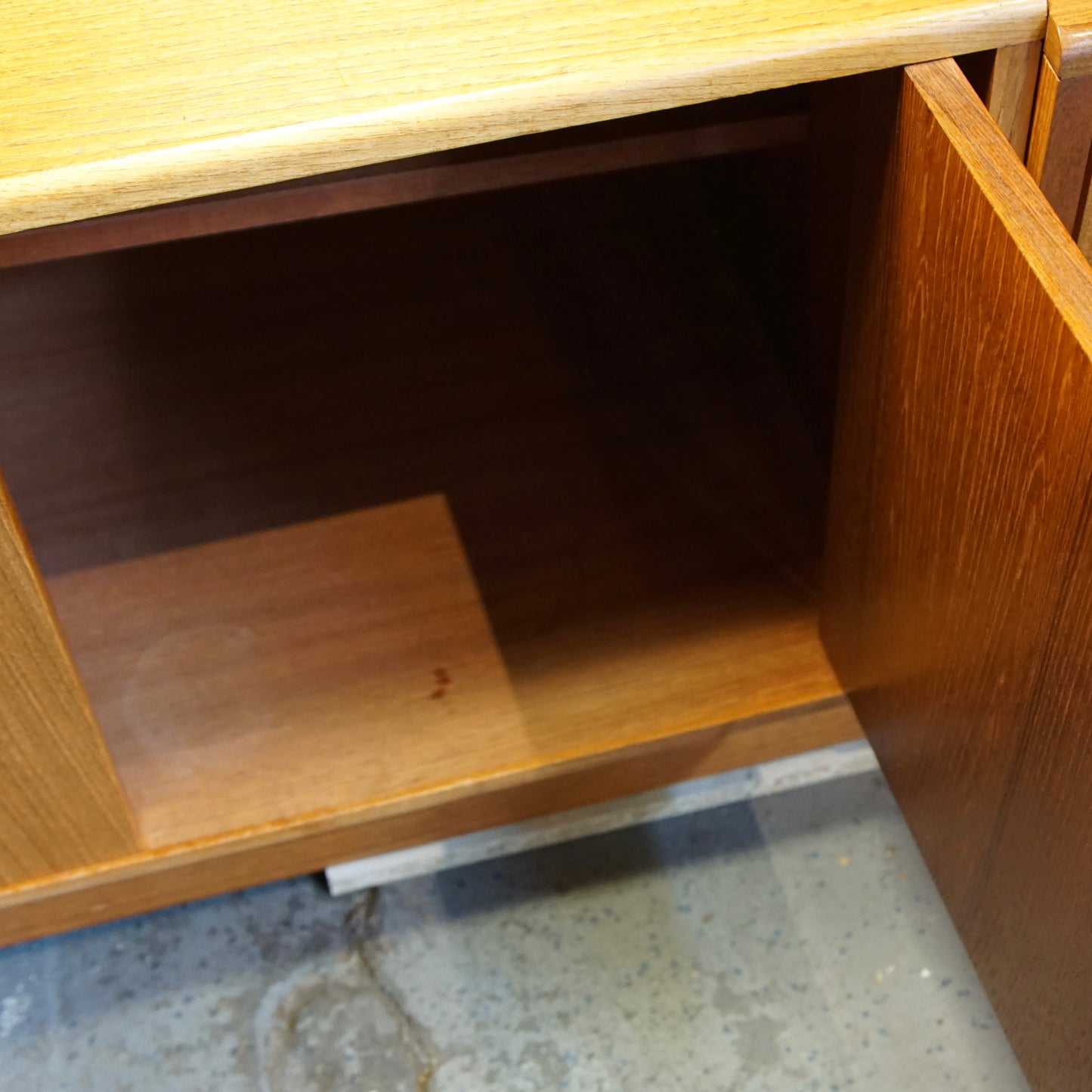 Midcentury G Plan Shelving Unit with Glass Cabinet