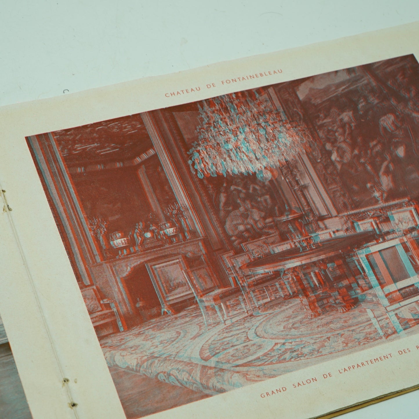 Original Antique 3D Fontainebleau En Relief Par Les Anaglyphes Magazine