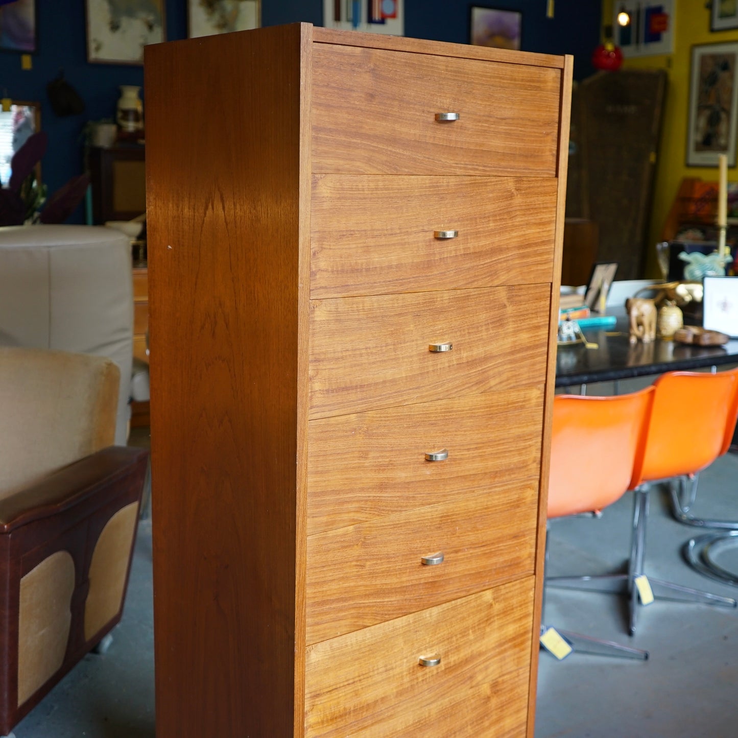 Danish Midcentury Tallboy Drawers