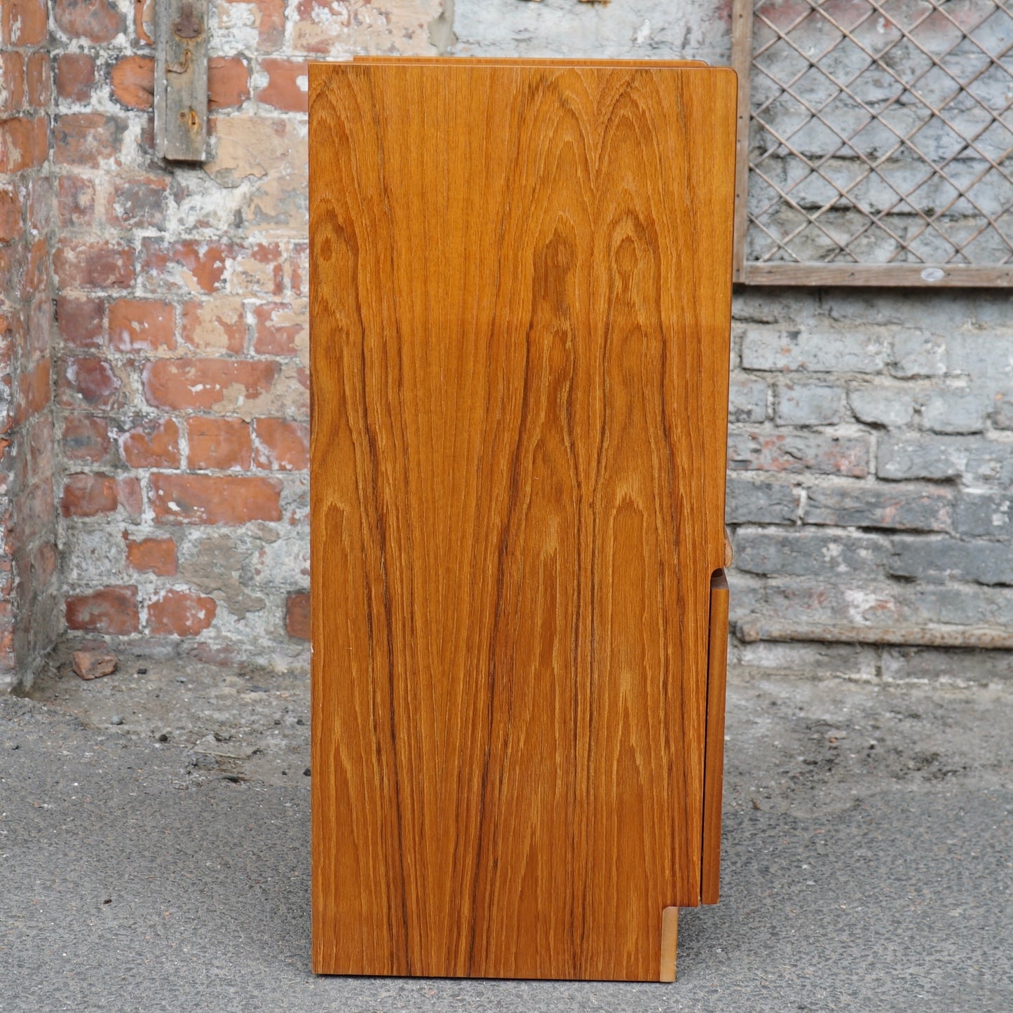 Midcentury Teak Nathan Squares Media Unit