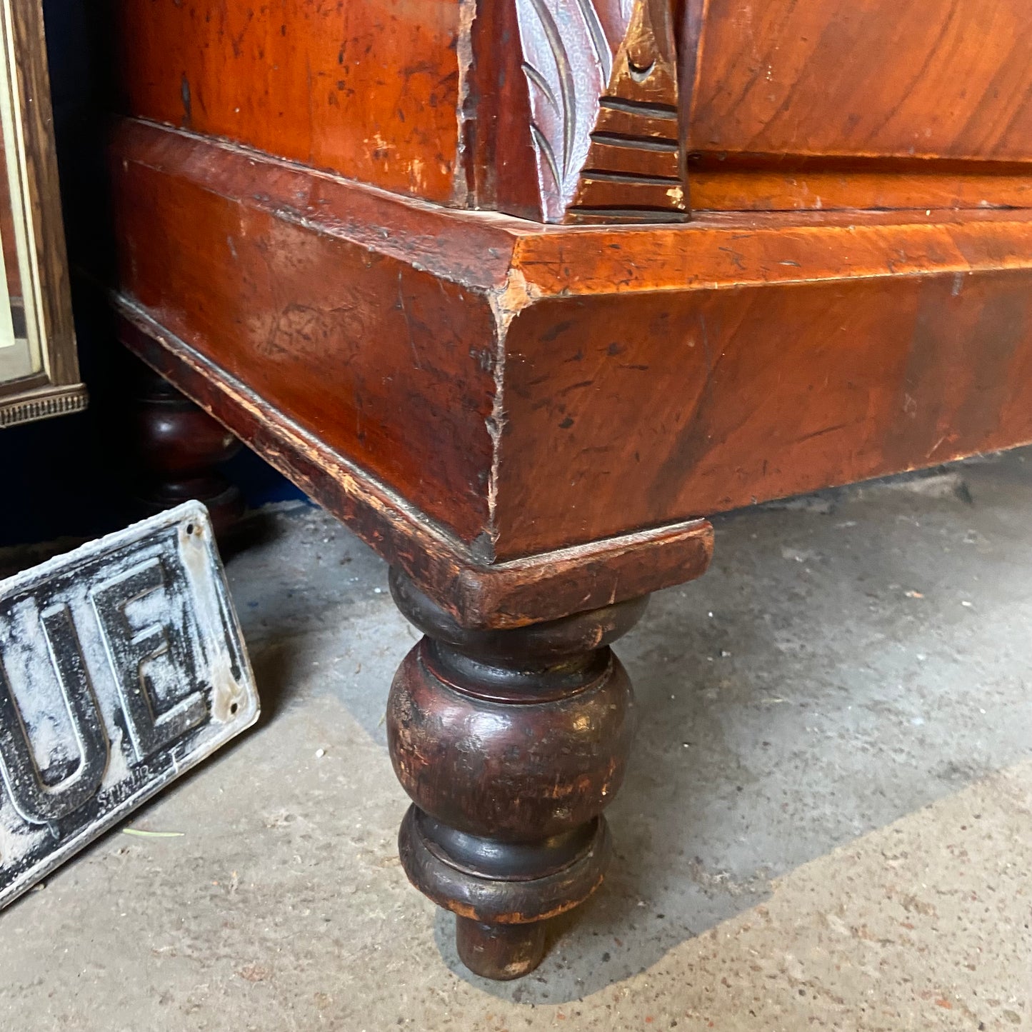 Victorian Mahogany Veneer Highchest - scotch chest