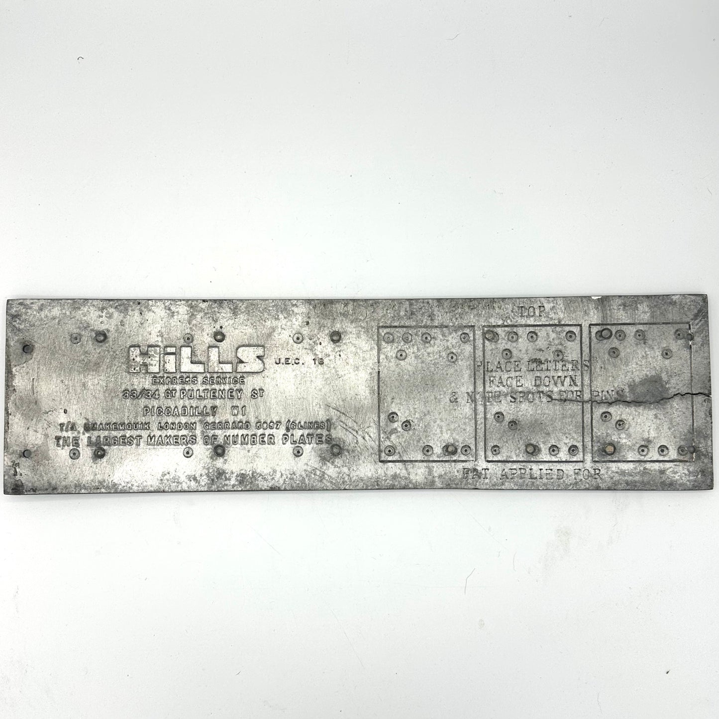 1910 GCR Barnum No.664 Train Carriage ID Plate