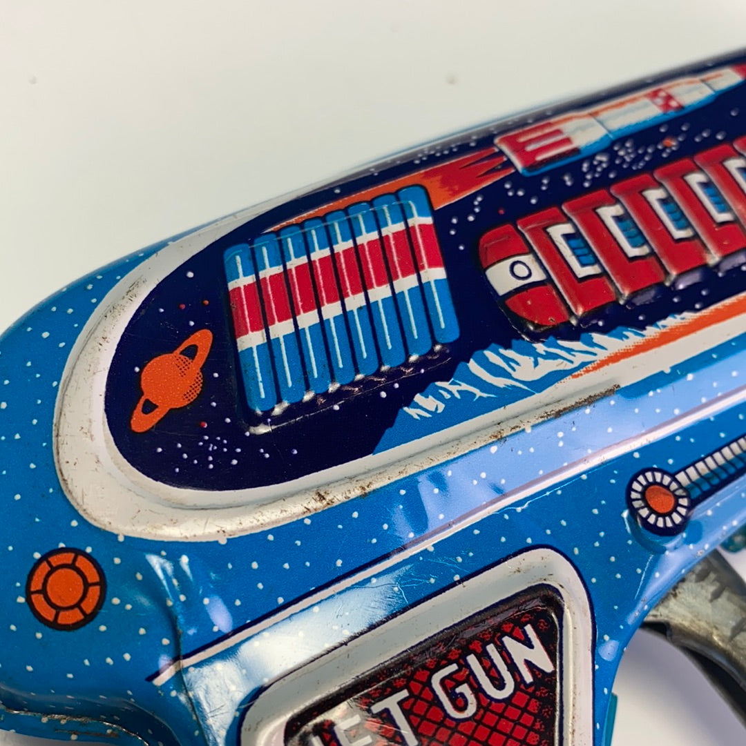 Vintage tin lithograph Japanese “Jet Gun”