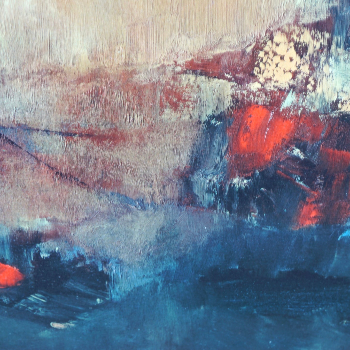 1960s Framed Print ‘The Three Boats’ by Hoi Lebadang