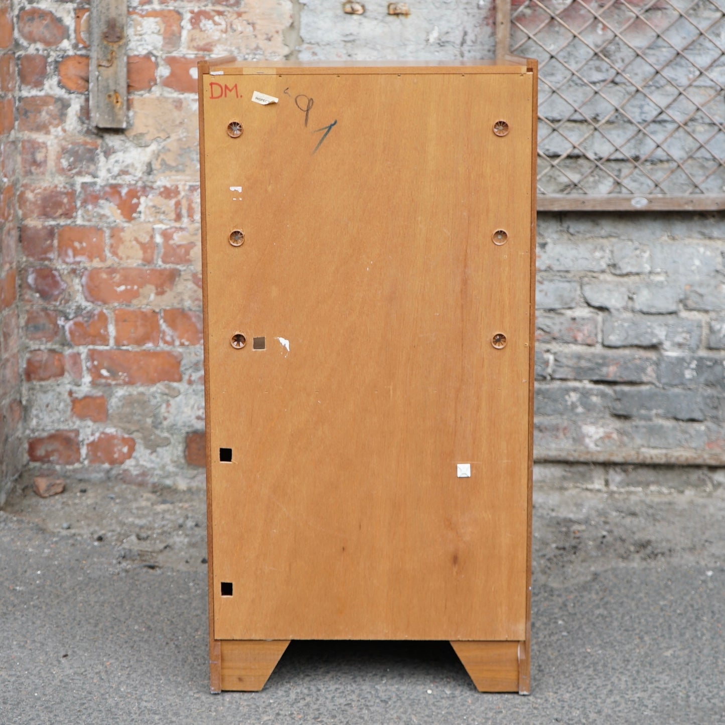 Midcentury Teak Nathan Squares Media Unit