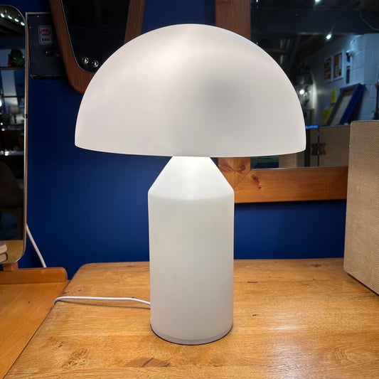 Reproduction White Oluce Atollo 235 Murano Glass Table Lamp