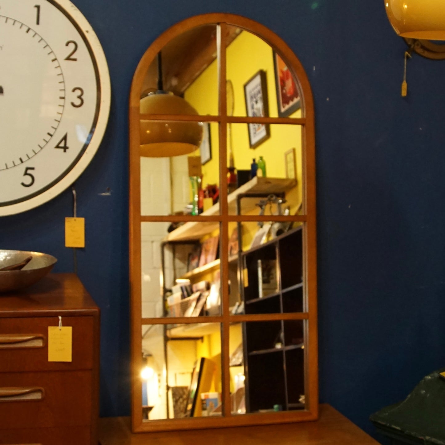 Midcentury Windowpane Mirror