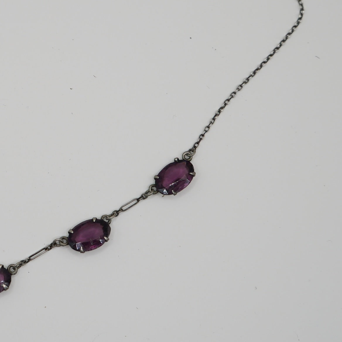 Victorian Necklace with Purple Gems