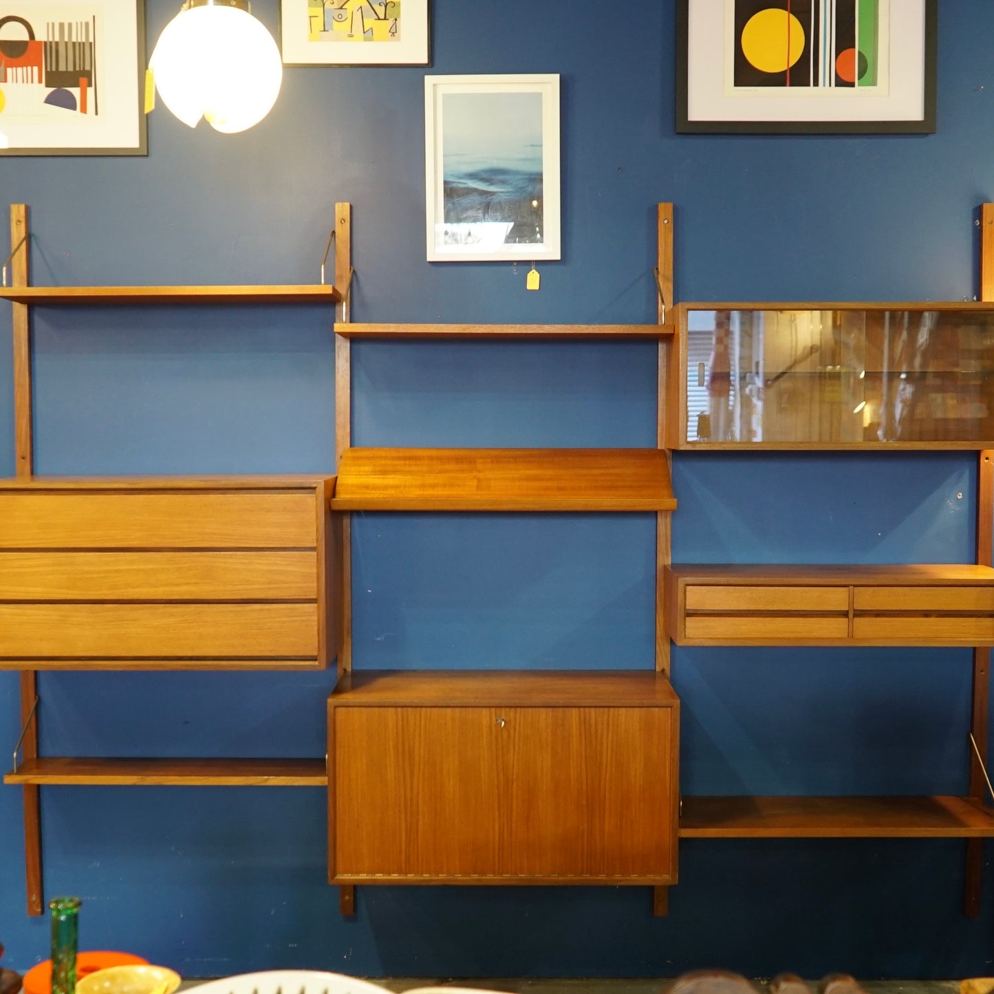 1960s Midcentury Modular Wall Unit by Poul Cadovius for Cado