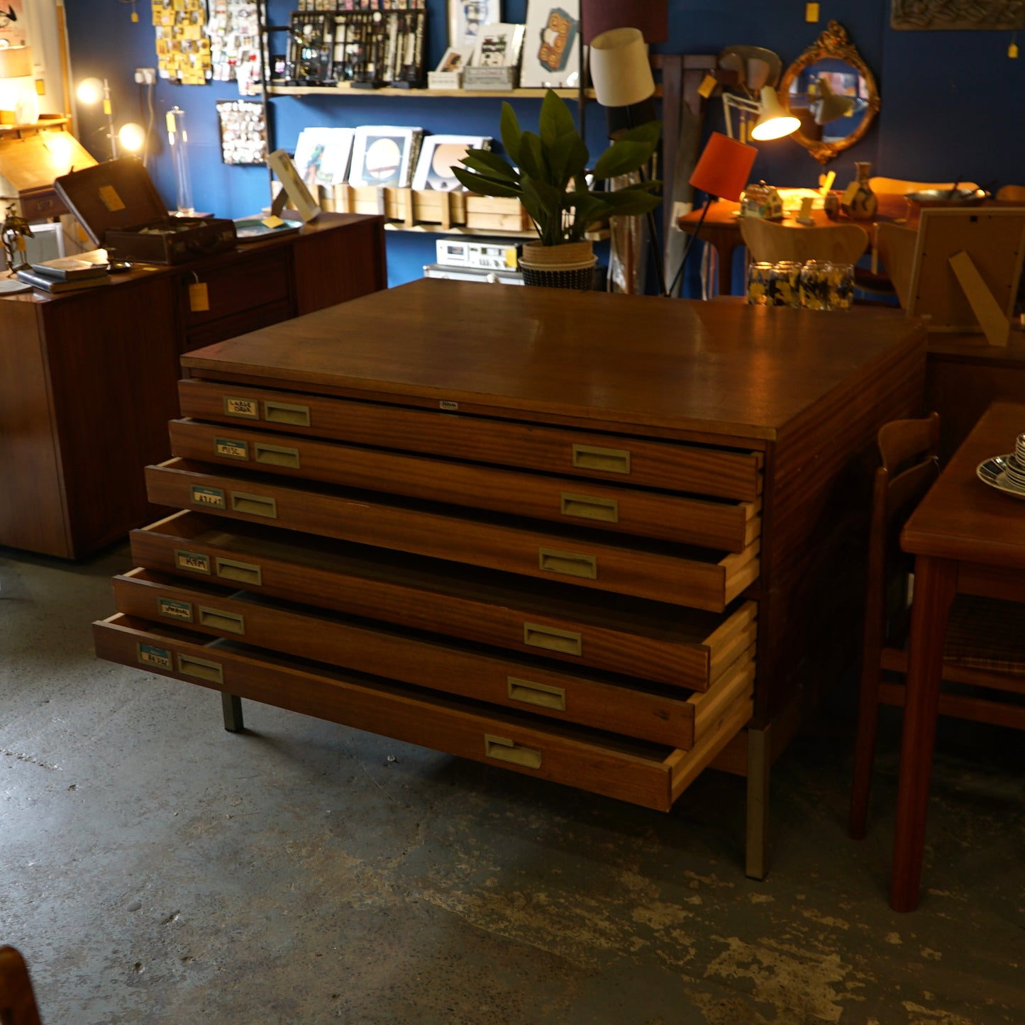 Vintage Abbess Plan Chest
