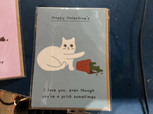 Happy valentines I love you even though you’re a prick sometimes
