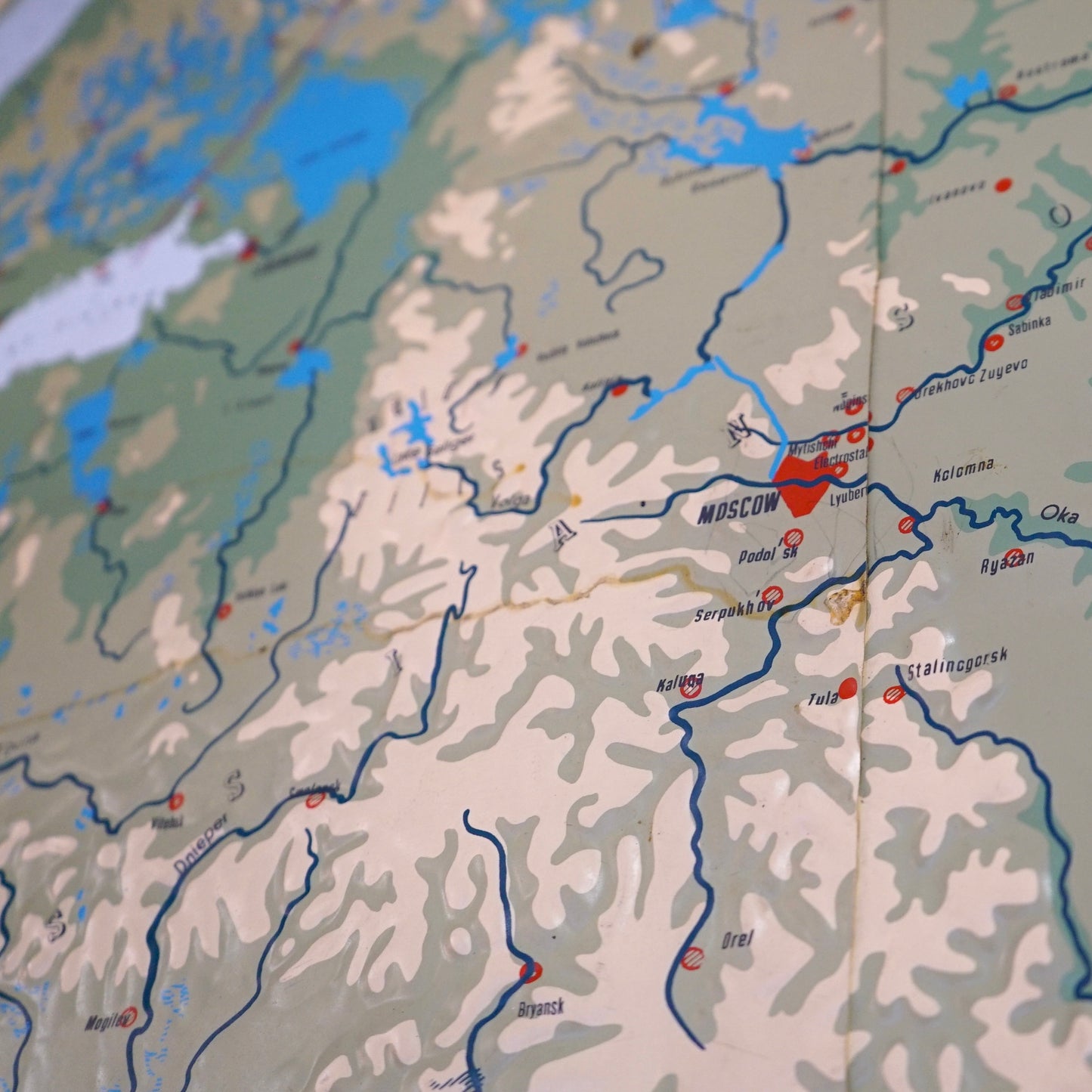 Large 1960s West German Relief Map of Europe by Relieftechnik