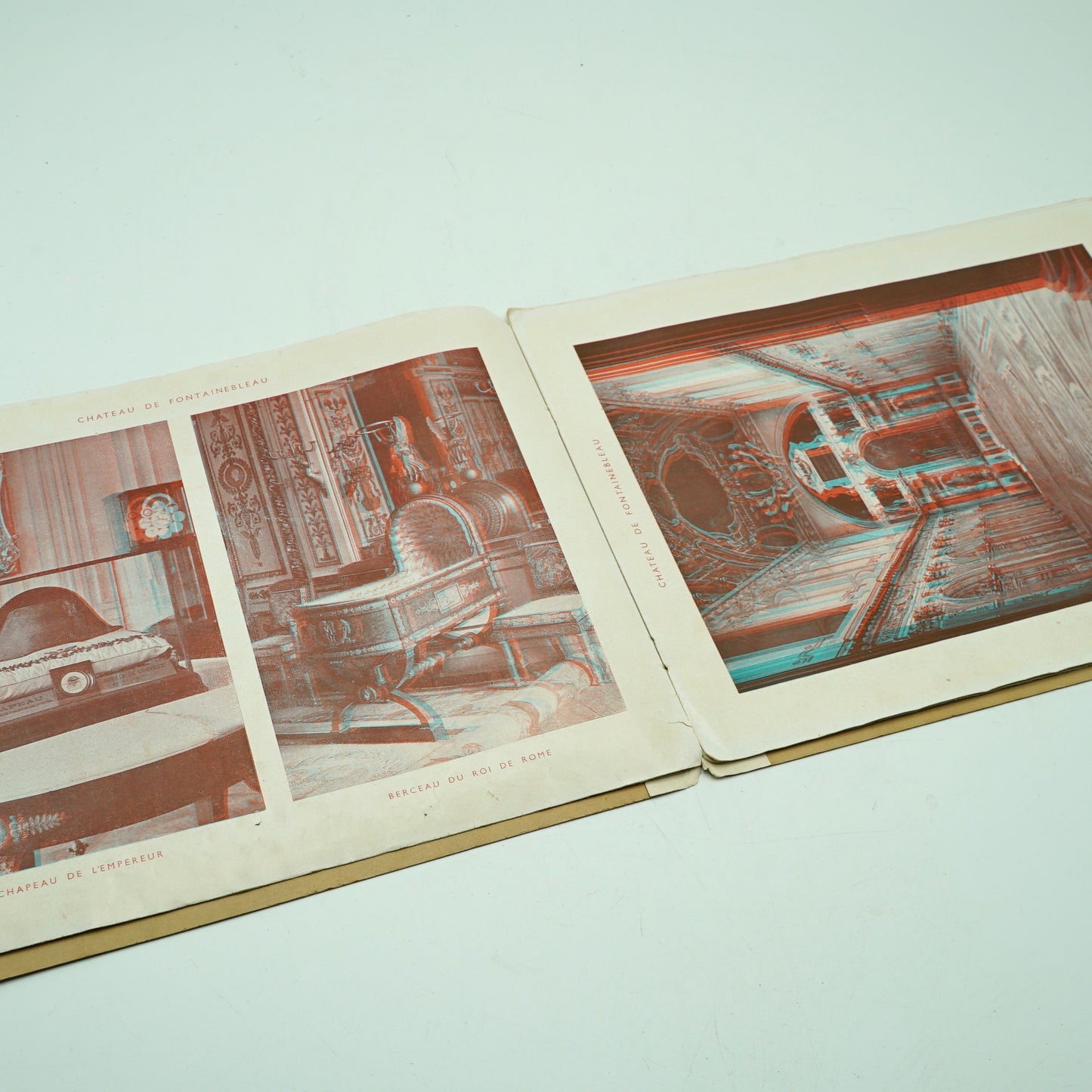 Original Antique 3D Fontainebleau En Relief Par Les Anaglyphes Magazine
