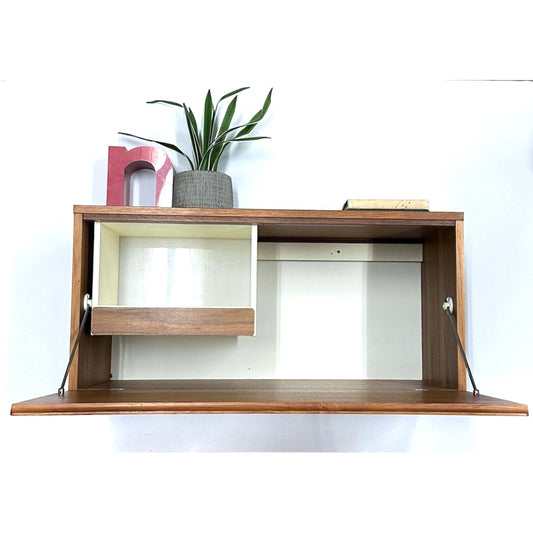Beaver and Tapley Midcentury Wall Mounted Unit with Internal Sliding Display
