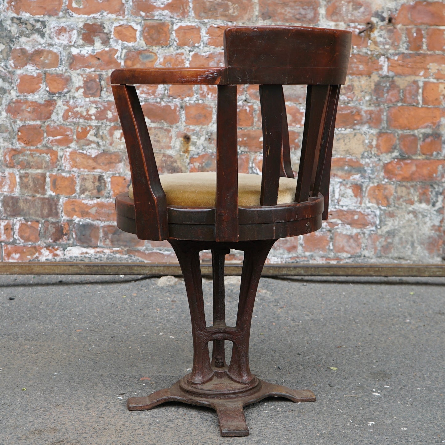 Rare Antique Captains Chair by B.L.Marble
