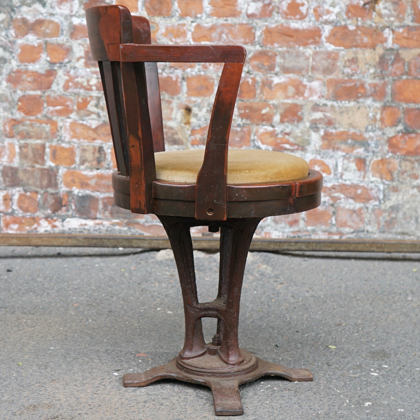 Rare Antique Captains Chair by B.L.Marble