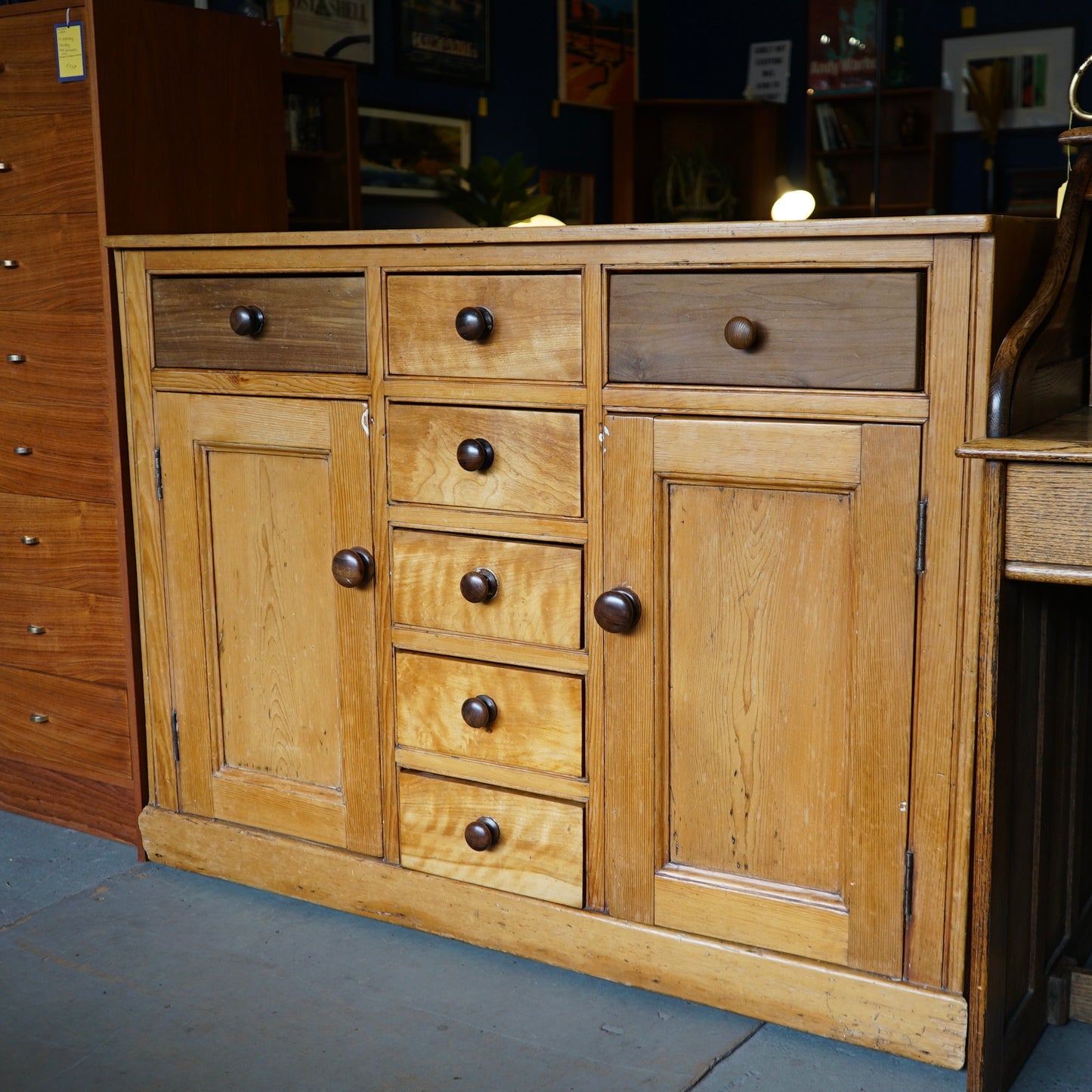 Antique Oak Sideboard Unit