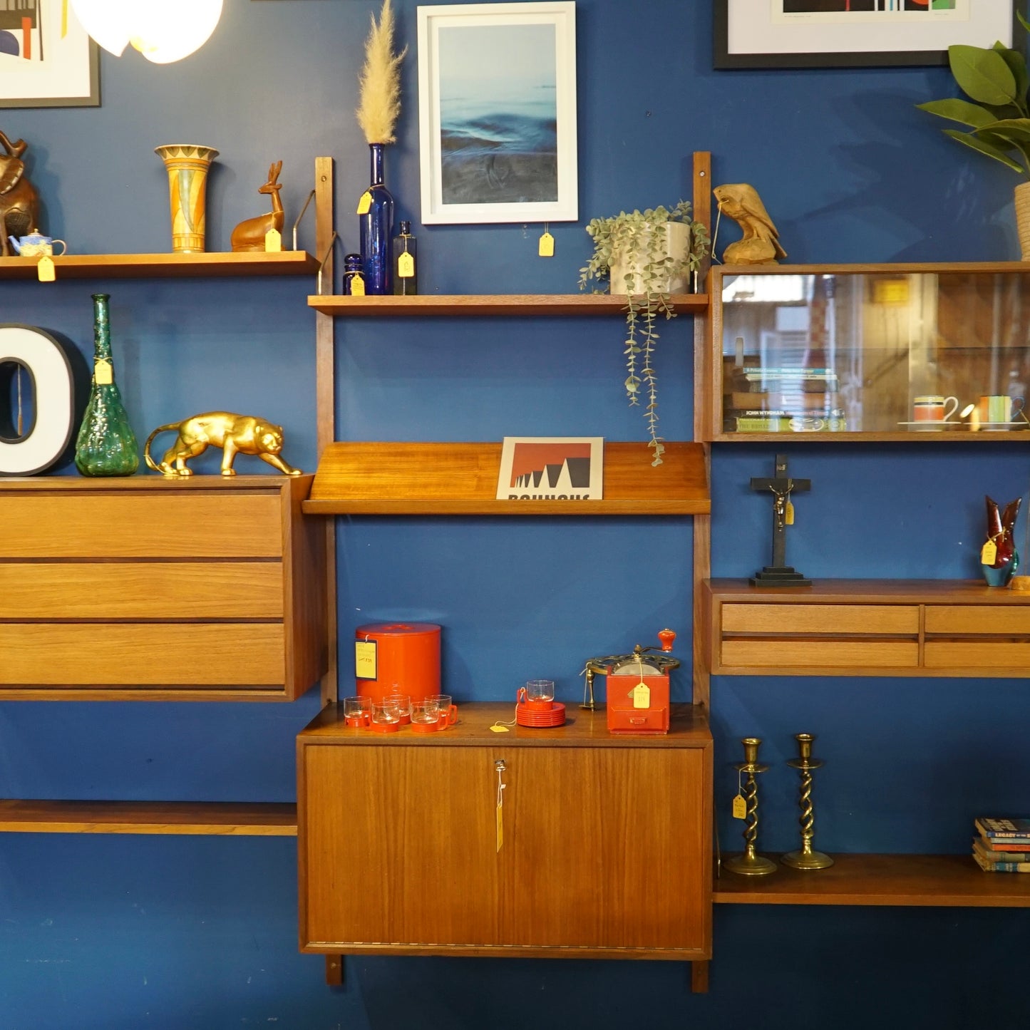 1960s Midcentury Modular Wall Unit by Poul Cadovius for Cado