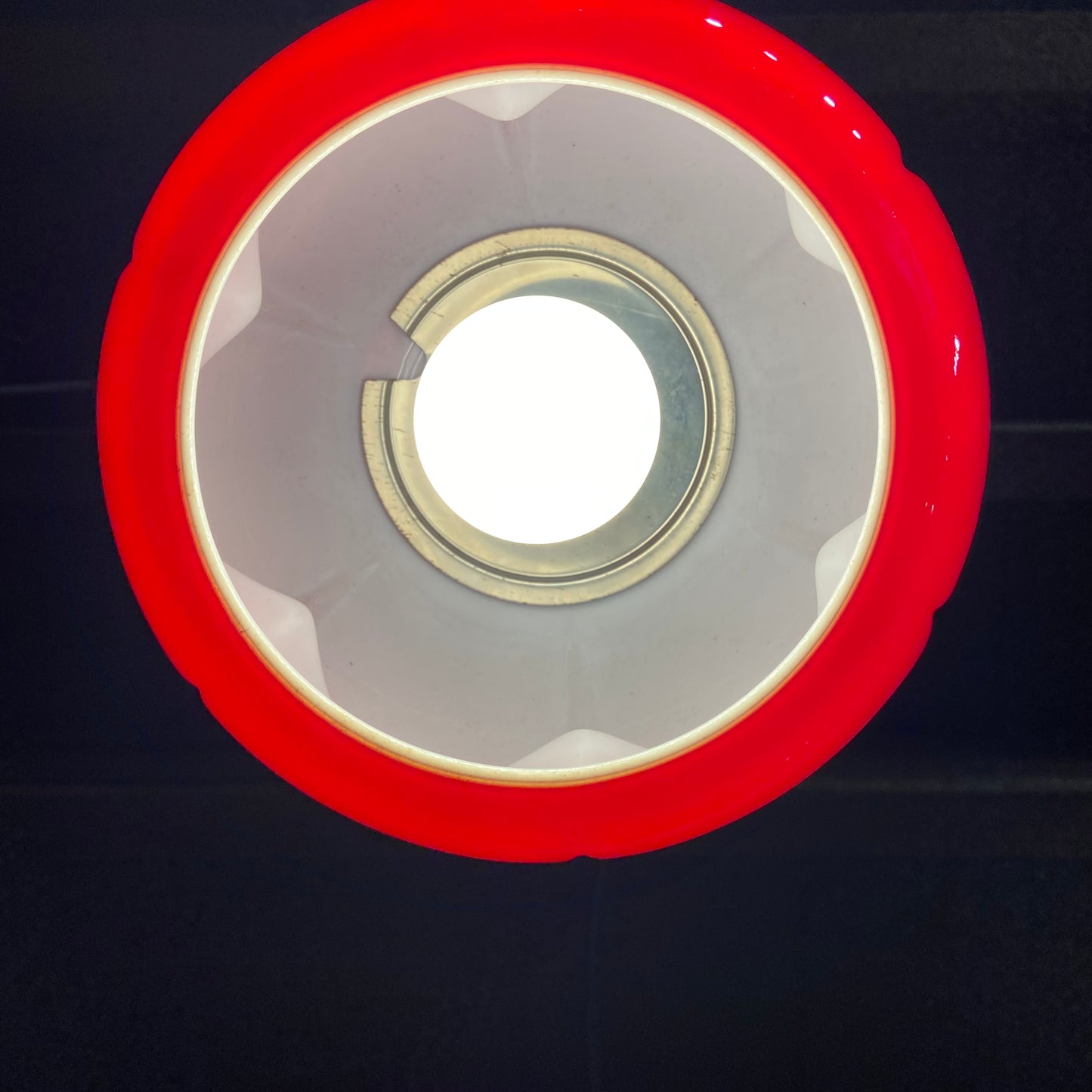 1960’s Peill & Putzler Orange Glass Pendant Light