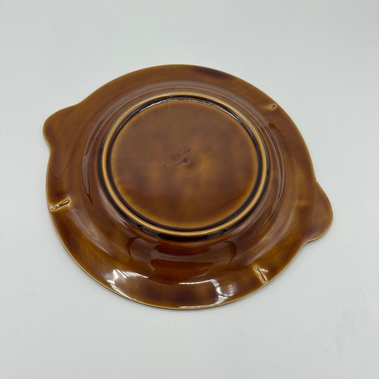 Vintage 1950s Barbotine Sarreguemines French Fish Plate Set (Set of 10)