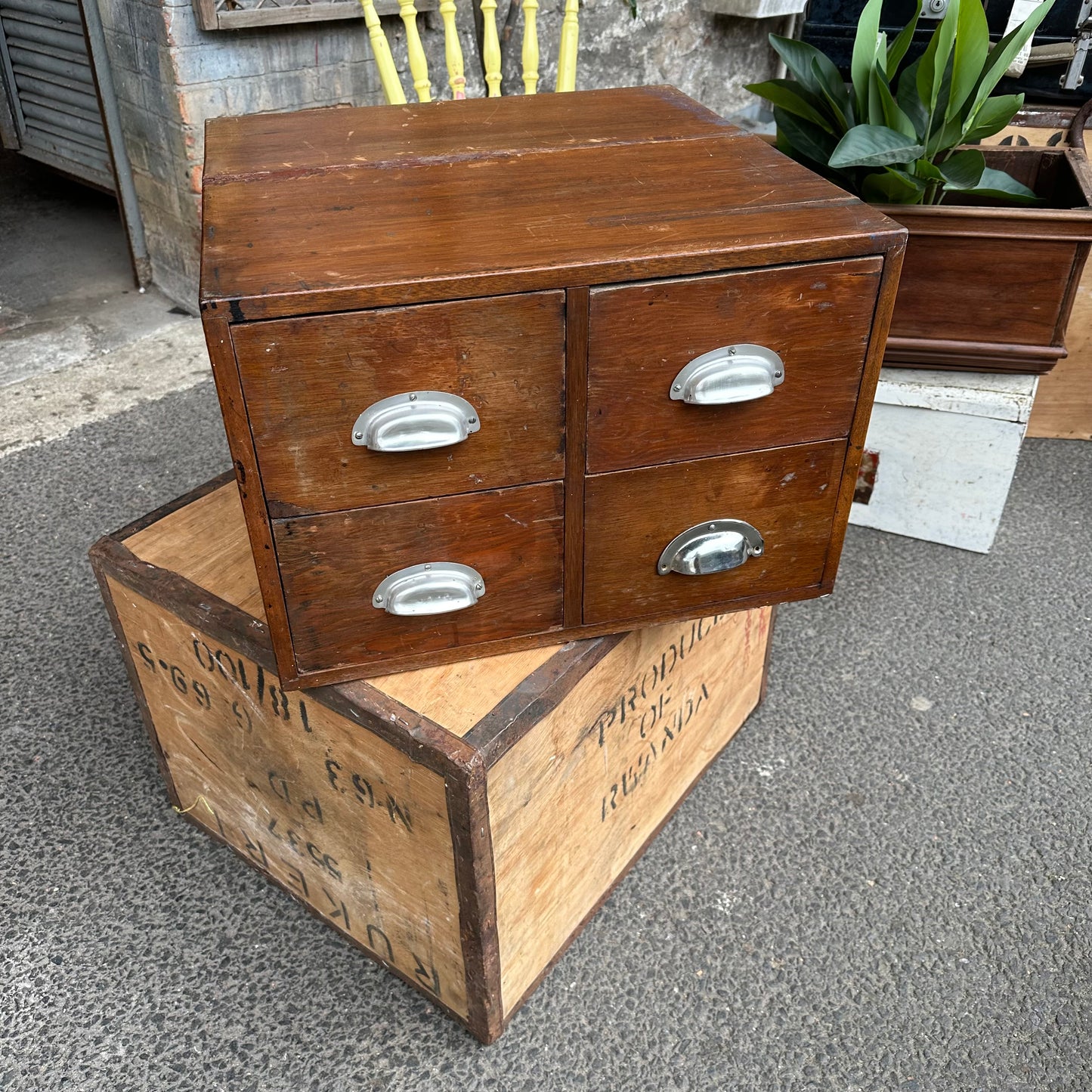 Antique Wooden Index/Apothecary Workshop Drawers