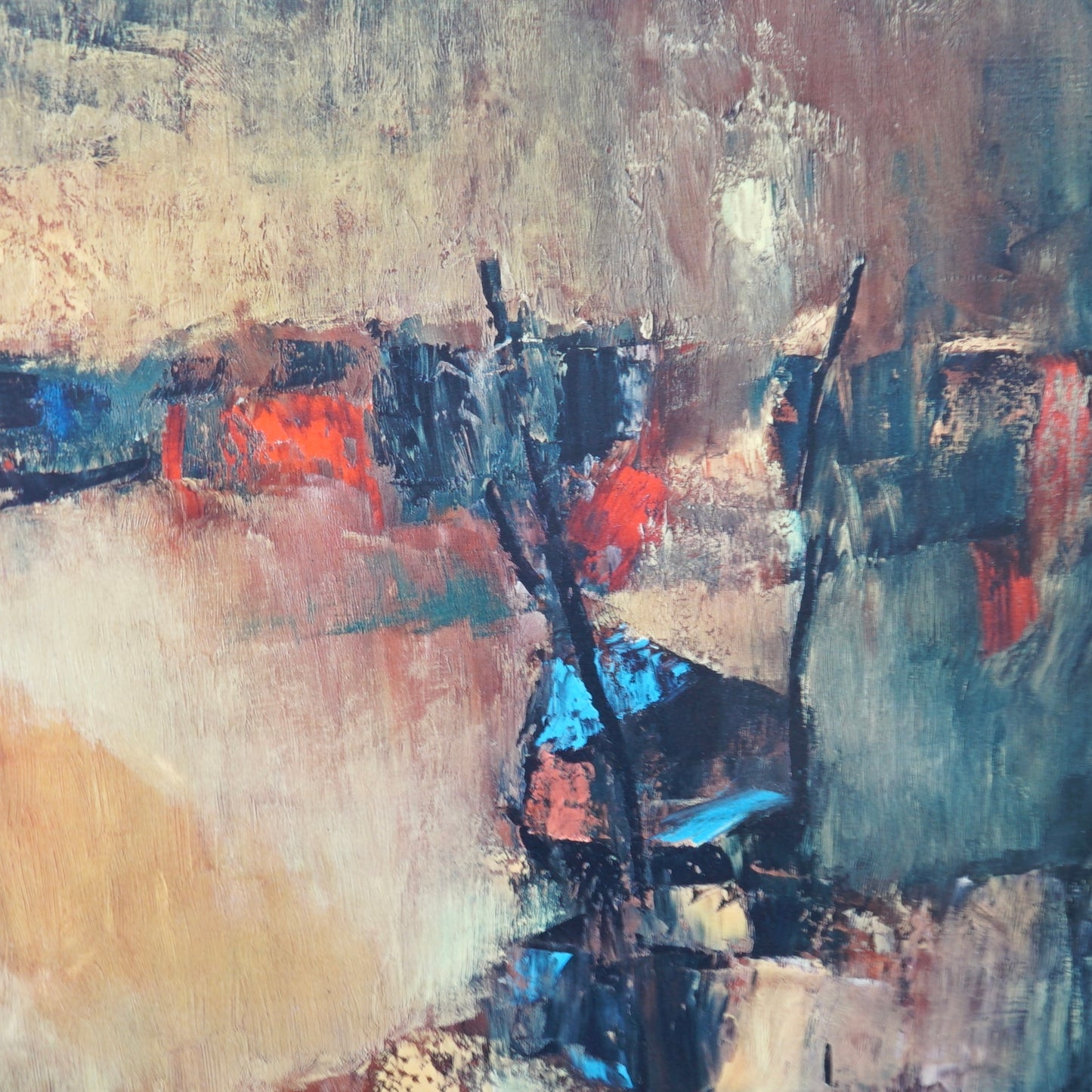 1960s Framed Print ‘The Three Boats’ by Hoi Lebadang