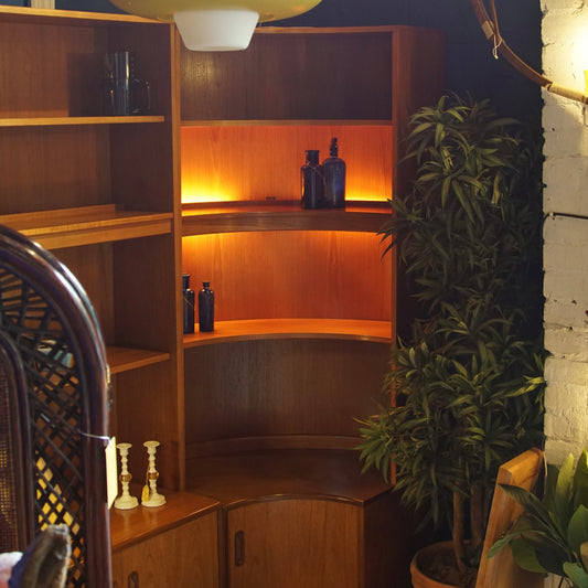 Midcentury G Plan Corner Unit with Lighting